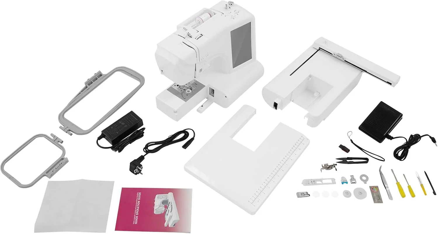 Automatische Stickmaschine, 45W computergesteuerte Nähmaschine mit 162 Integrierte Stichmuster, 0–65 - Image 6