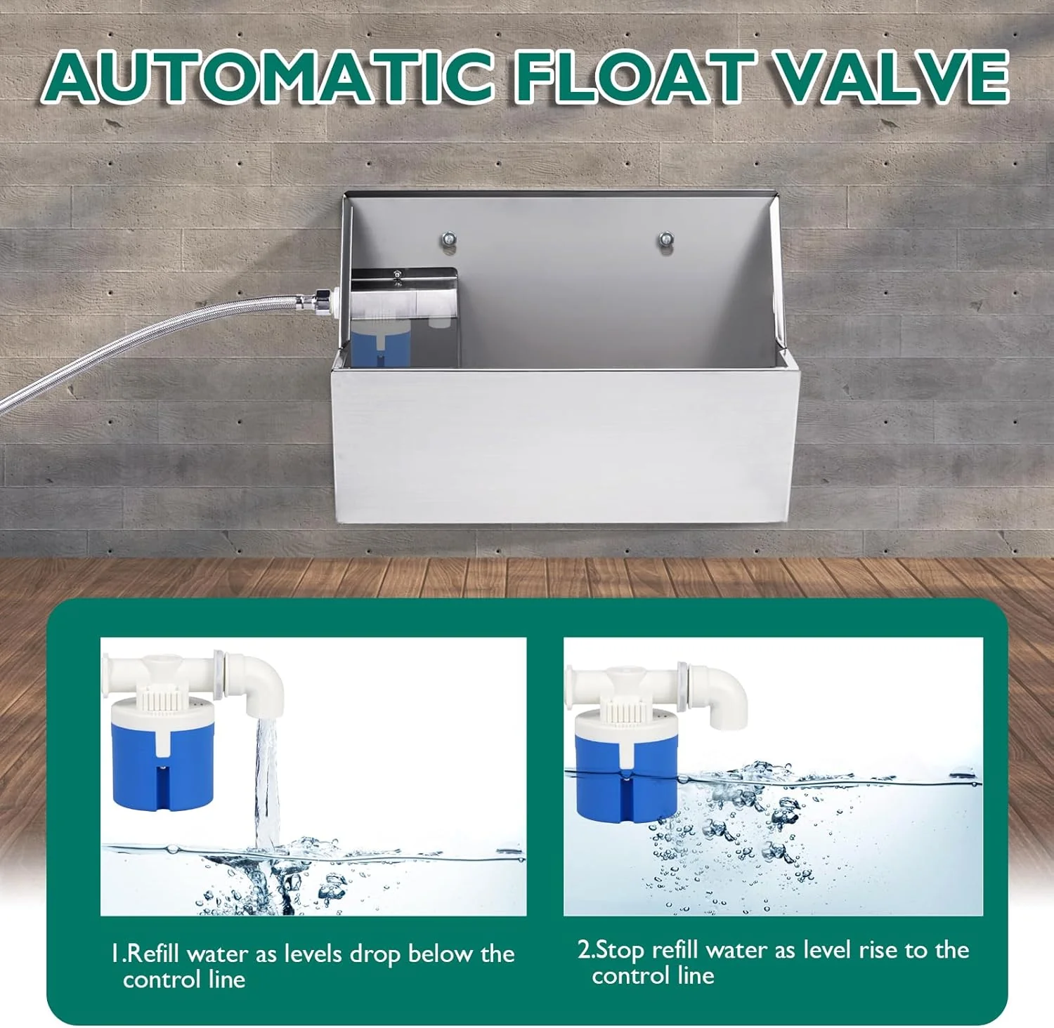 Automatischer Haustier-Wasserspender 8L, Selbstnachfüllender Wasserspender für Aussenbereich, Wasser - Image 3
