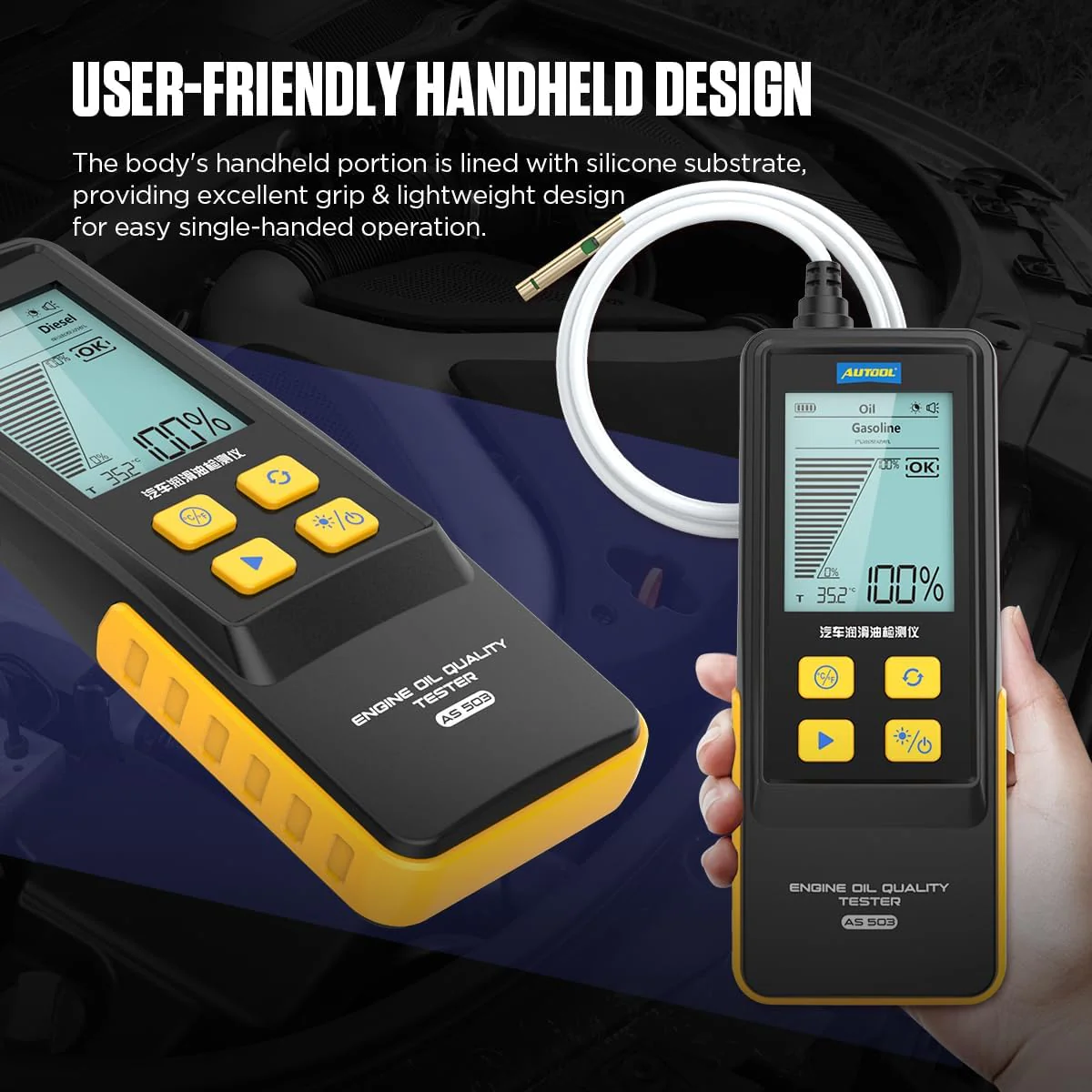 AUTOOL AS503 Motoröl Tester, Kfz Motoröl Transparenz Detektor Fahrzeug Motoröl Diagnose Tool, Motorö - Image 6