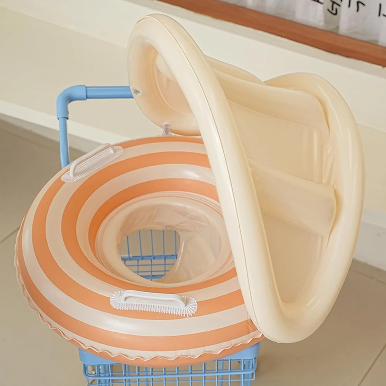 Baby Schwimmreifen Mit Sonnendach - Kleinkinder Schwimmhilfe Aufblasbar - Schwimmring Mit UV-Schutz - Image 8