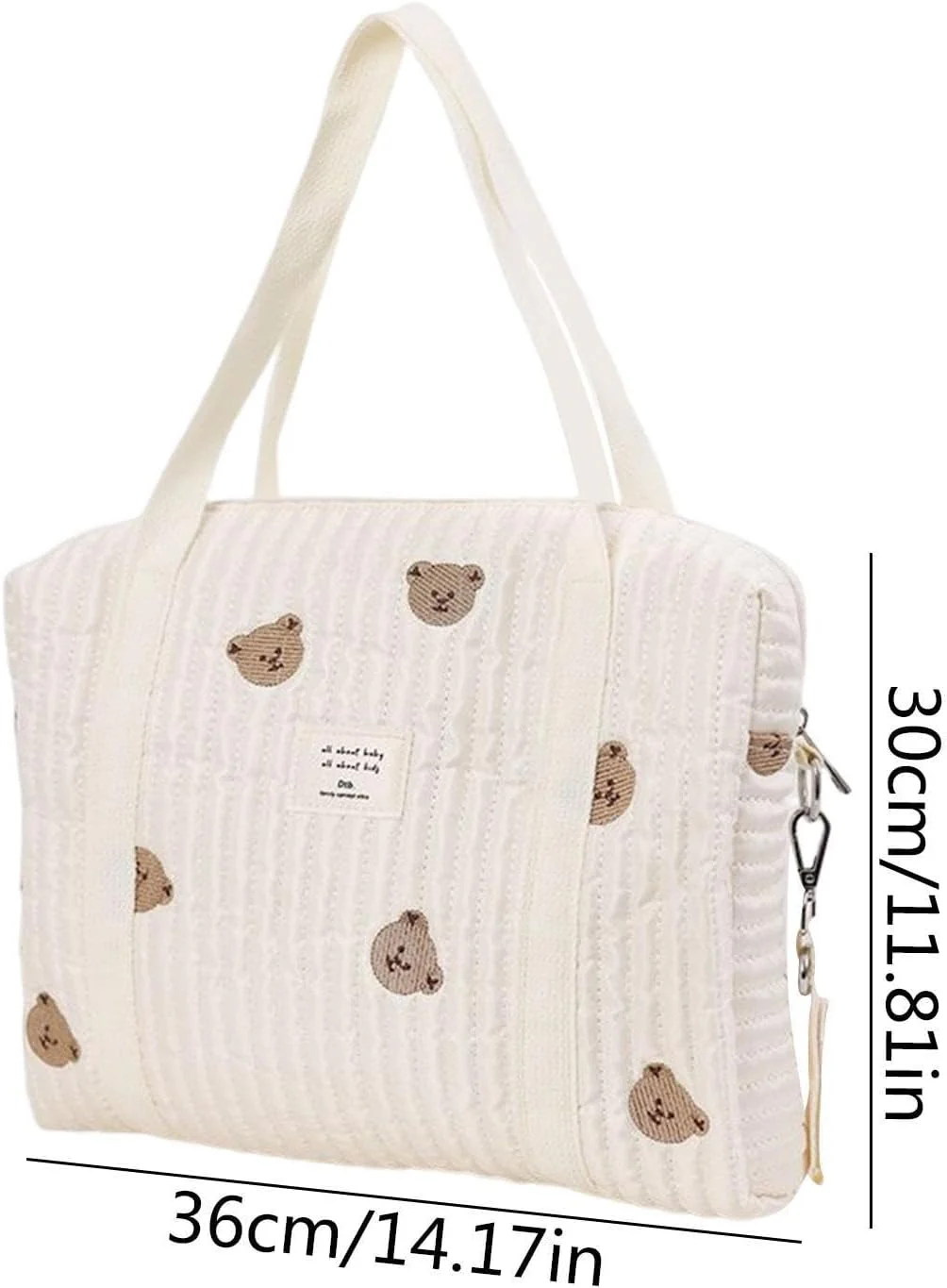 Baby Wickeltasche, Wickeltasche Tragetasche, Grosse Kapazität Baumwolle Wickeltasche für Kinderwagen - Image 7