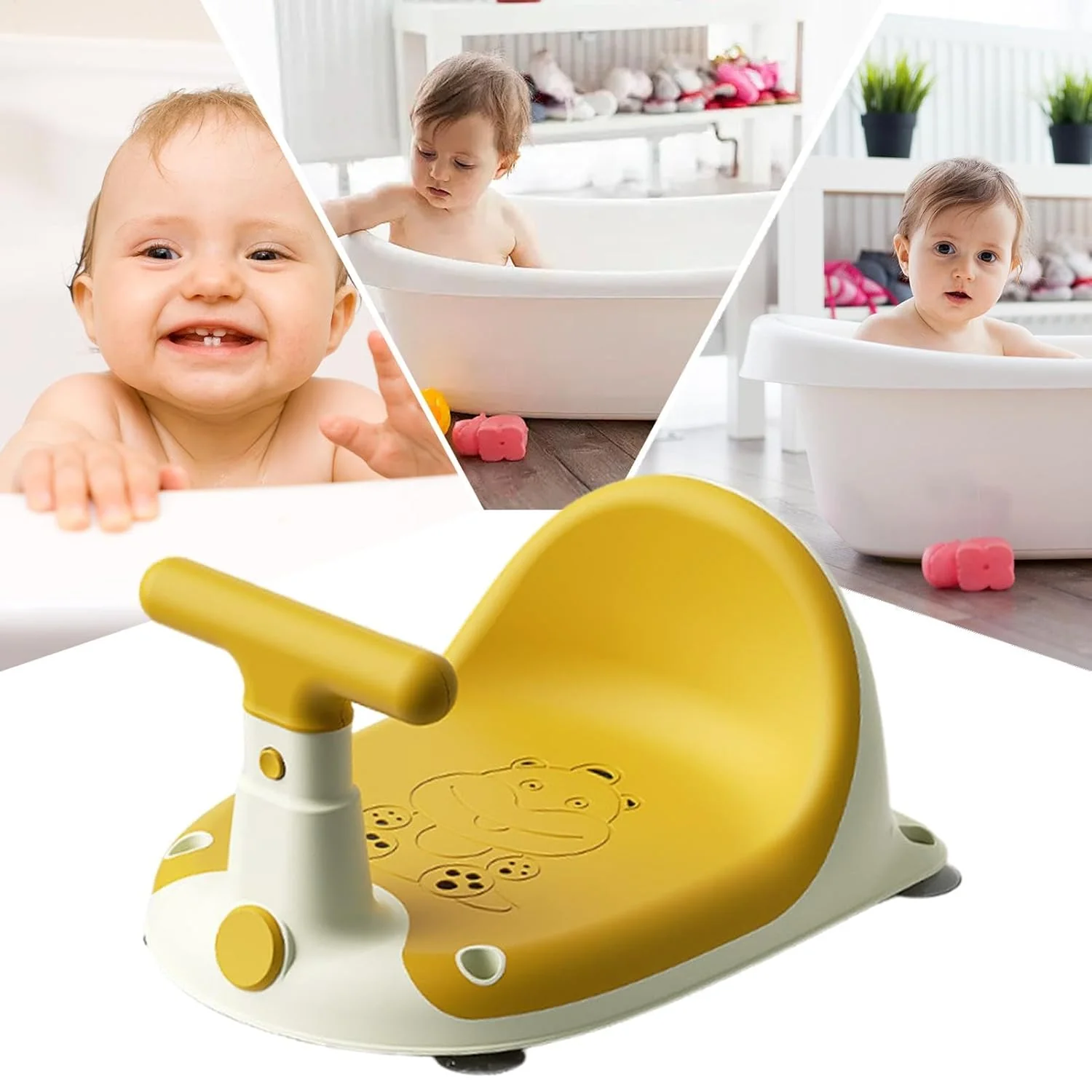 Badewannensitz Baby Ab 6 Monate Badesitz Badewanne Badestuhl Badehilfe Babysitz Rutschfest Ergonomis - Image 7