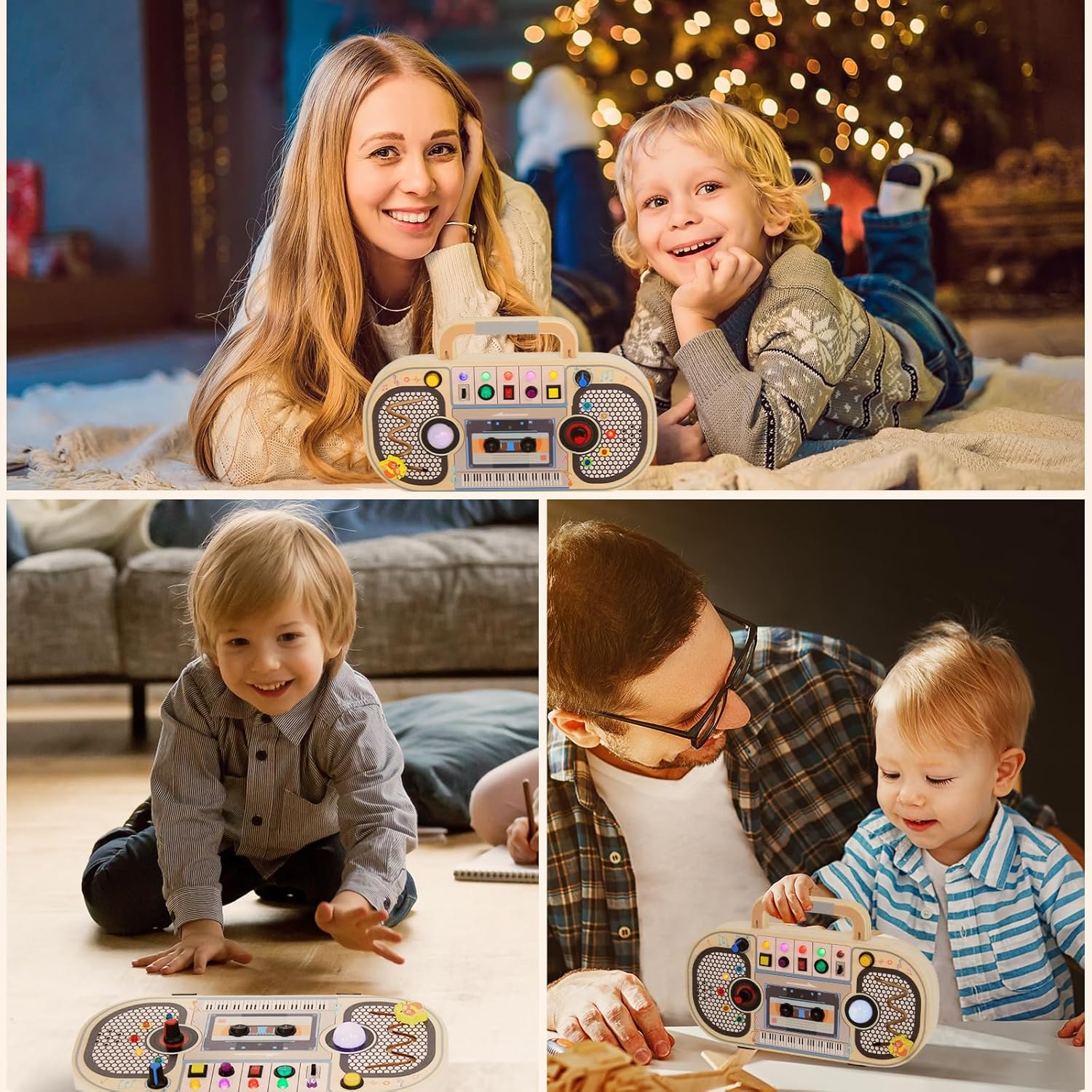 Baeroly Montessori Spielzeuge sind hölzerne Busyboards für Kinder ab DREI Jahren, ausgestattet mit L - Image 6