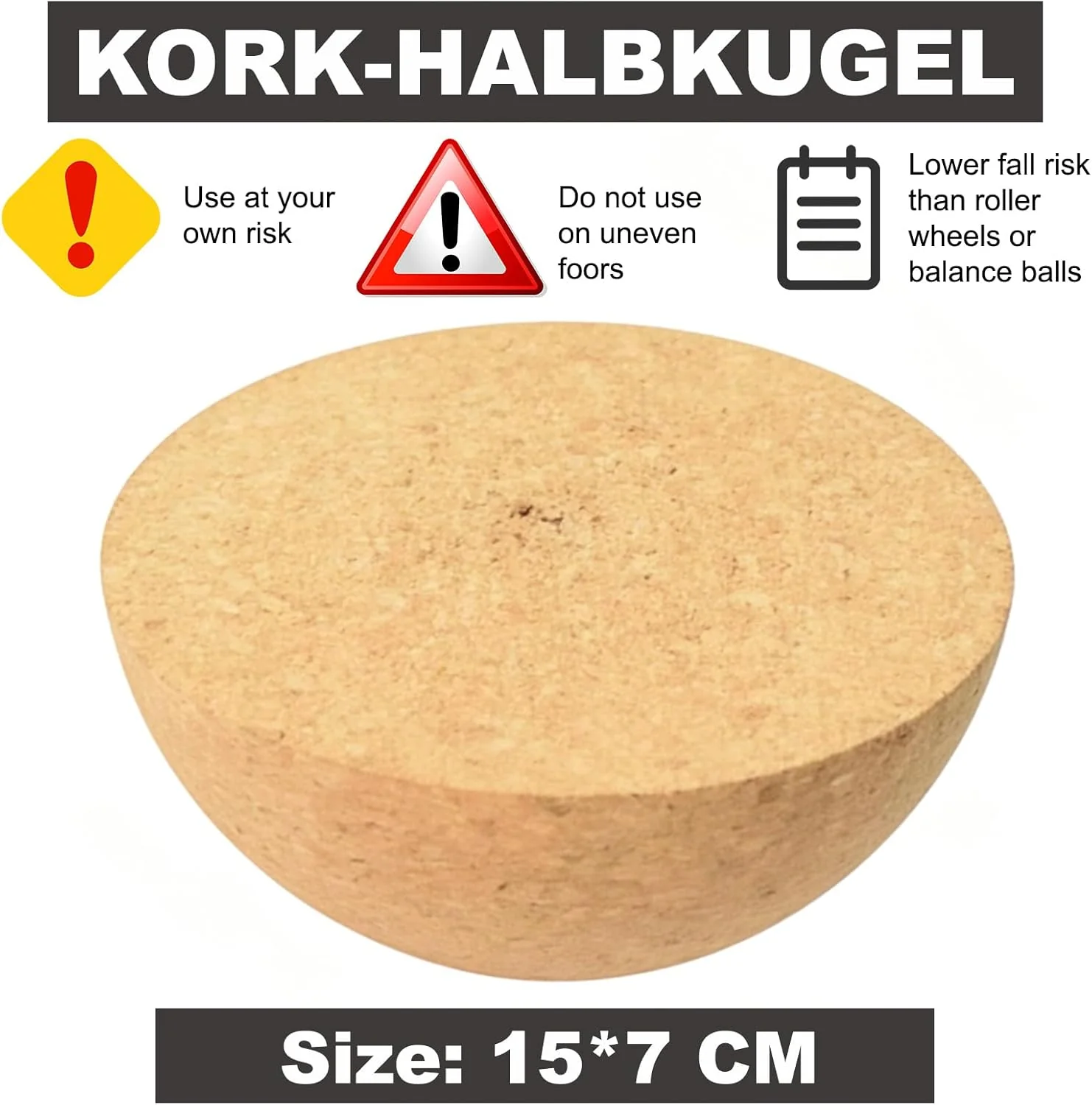 Balance Board Halbkugel Aus Massivem, Gleichgewichts Trainer FüR Fitness, Yoga, Hochwertige Fitness - Image 2