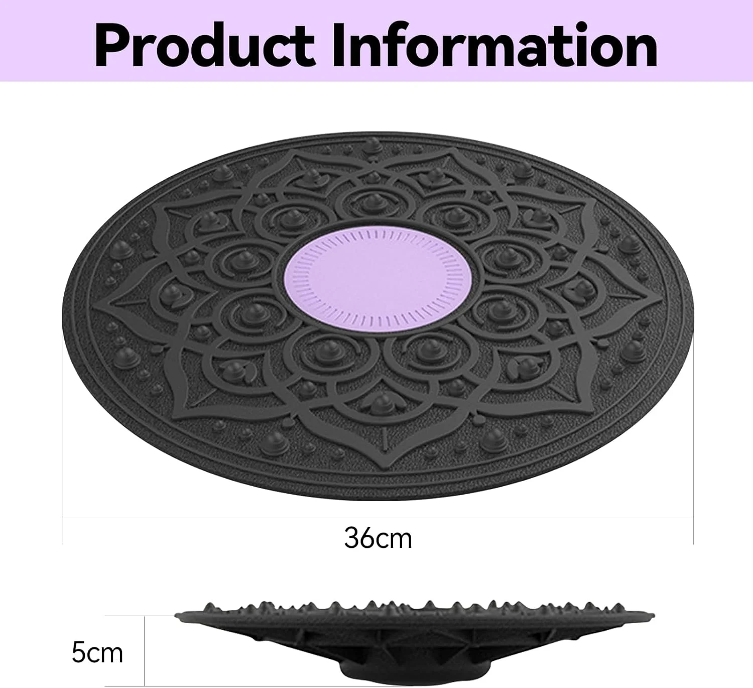 Balance Board,Wackelbrett,30 cm Rockerboard mit Rutschfester Unterseite, Rehabilitations- und Fitnes - Image 2