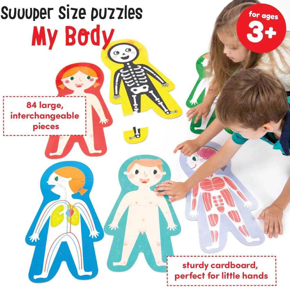 Banana Panda - Suuuper Size Puzzles My Body - Set mit 6 grossen Bodenpuzzles zum Lernen für Kinder a - Image 3