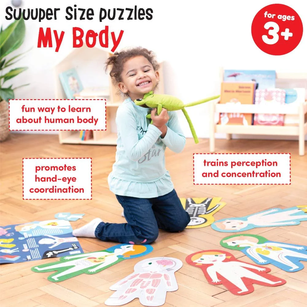 Banana Panda - Suuuper Size Puzzles My Body - Set mit 6 grossen Bodenpuzzles zum Lernen für Kinder a - Image 4