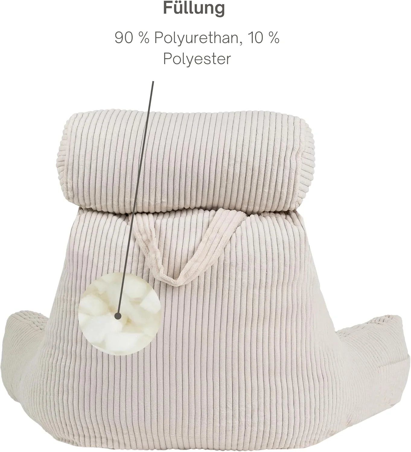 bananair – Lesekissen für Bett und Sofa aus Cord – Abnehmbare, Maschinenwaschbare Hülle – Weich & Ko - Image 6