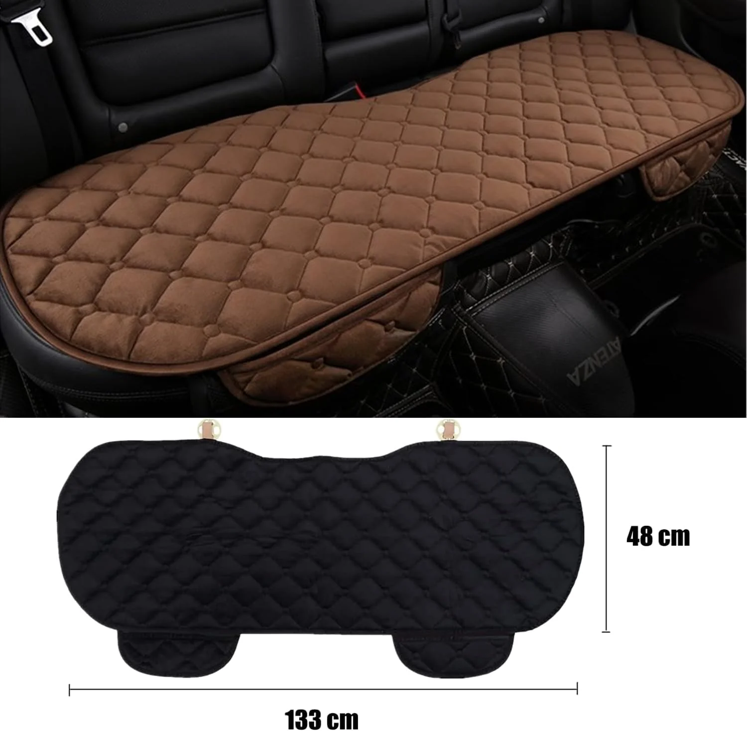 bangminda Auto Sitzauflage Sitzkissen Sitzbezüge Universal Plüsch Sitzauflagen Vordersitzbezüge Rück - Image 6