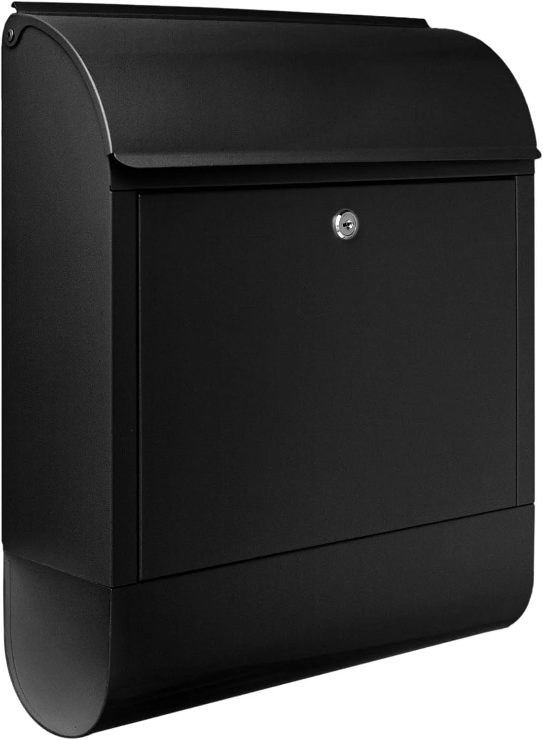banjado Design Briefkasten schwarz Stahl mit Zeitungsfach - 39x47x13cm gross mit 2 Schlüssel - Brief - Image 3