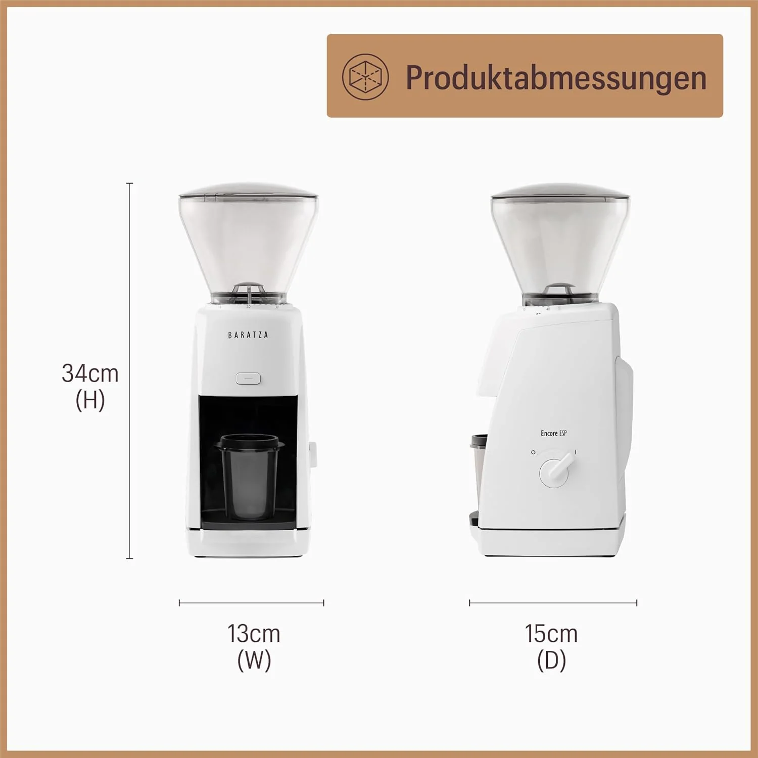 Baratza - Encore ESP 230V Kaffeemühle - Elektrische Kaffeemühle mit Mahlwerk, Schwarz, Schwarz - Image 6