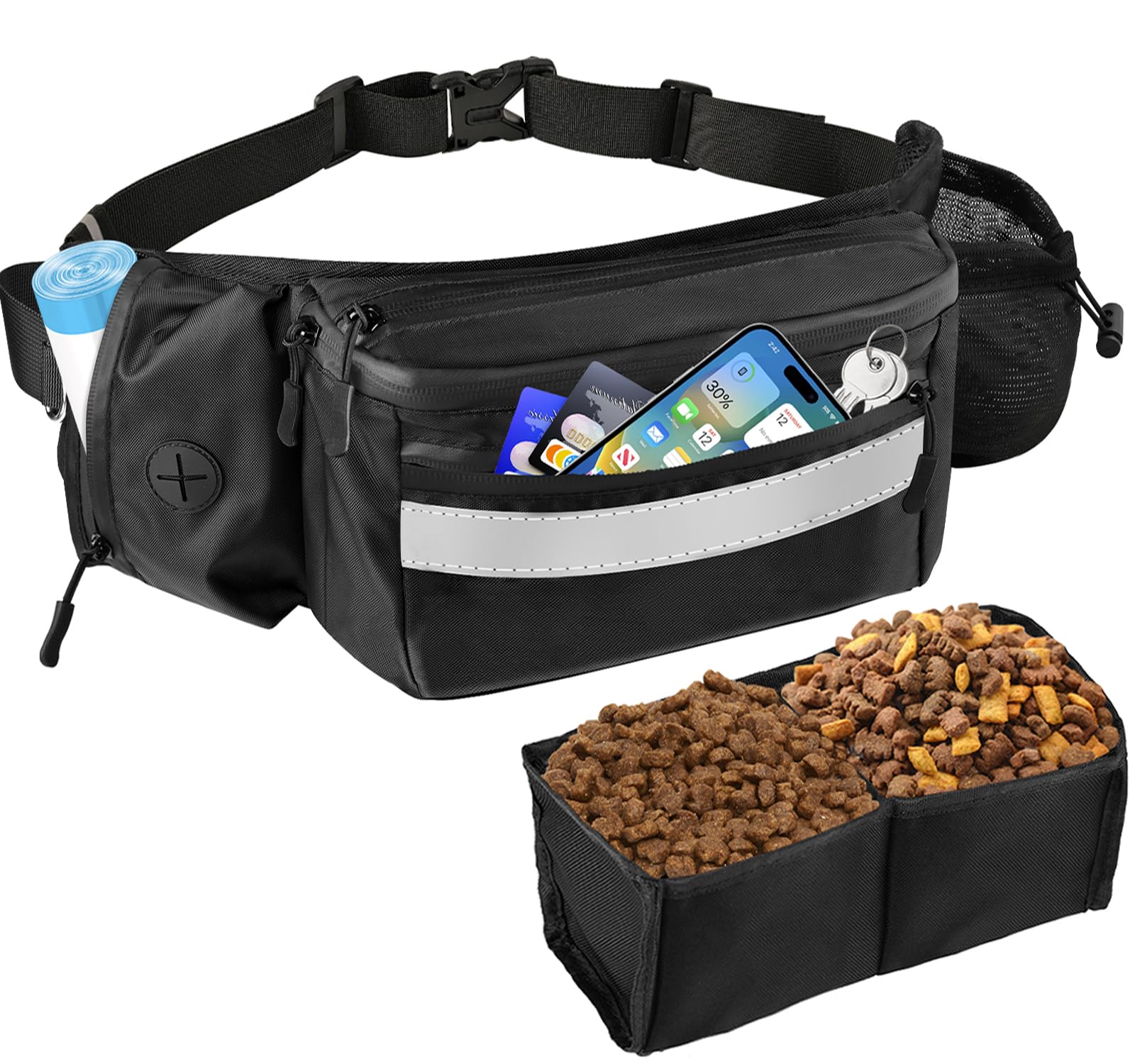 Bauchtasche Hundetraining Leckerlitasche für Hunde wasserdichte Futterbeutel Hundetraining mit Kotbe