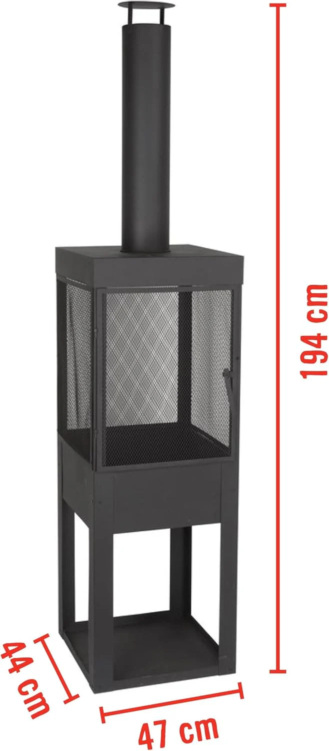 BBQ Collection Terrassenofen mit Schornstein - Gartenkamin mit Funkenschutz - Feuerstelle für den Ga - Image 2