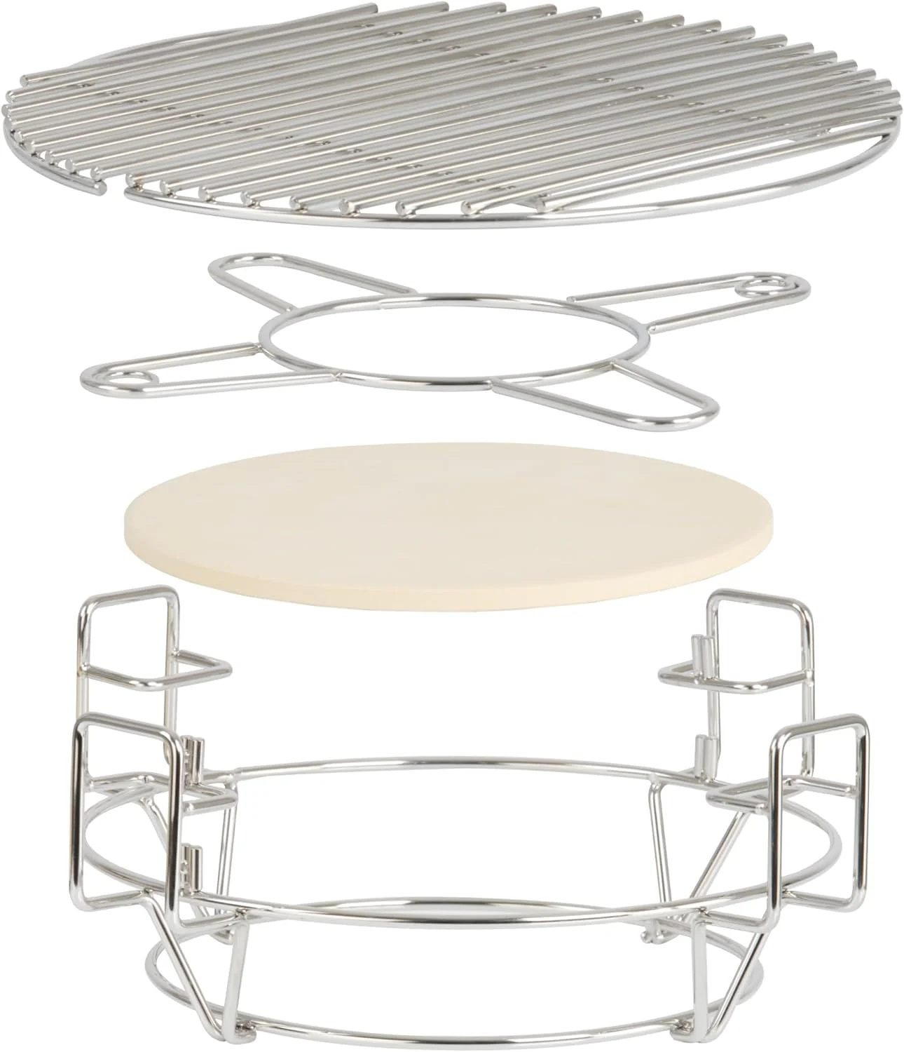 BBQ-Toro Flexibles Kochsystem für Kamadogrill Ø 39 cm | Edelstahl Grillaufsatz 3 Ebenen mit Grillros - Image 3