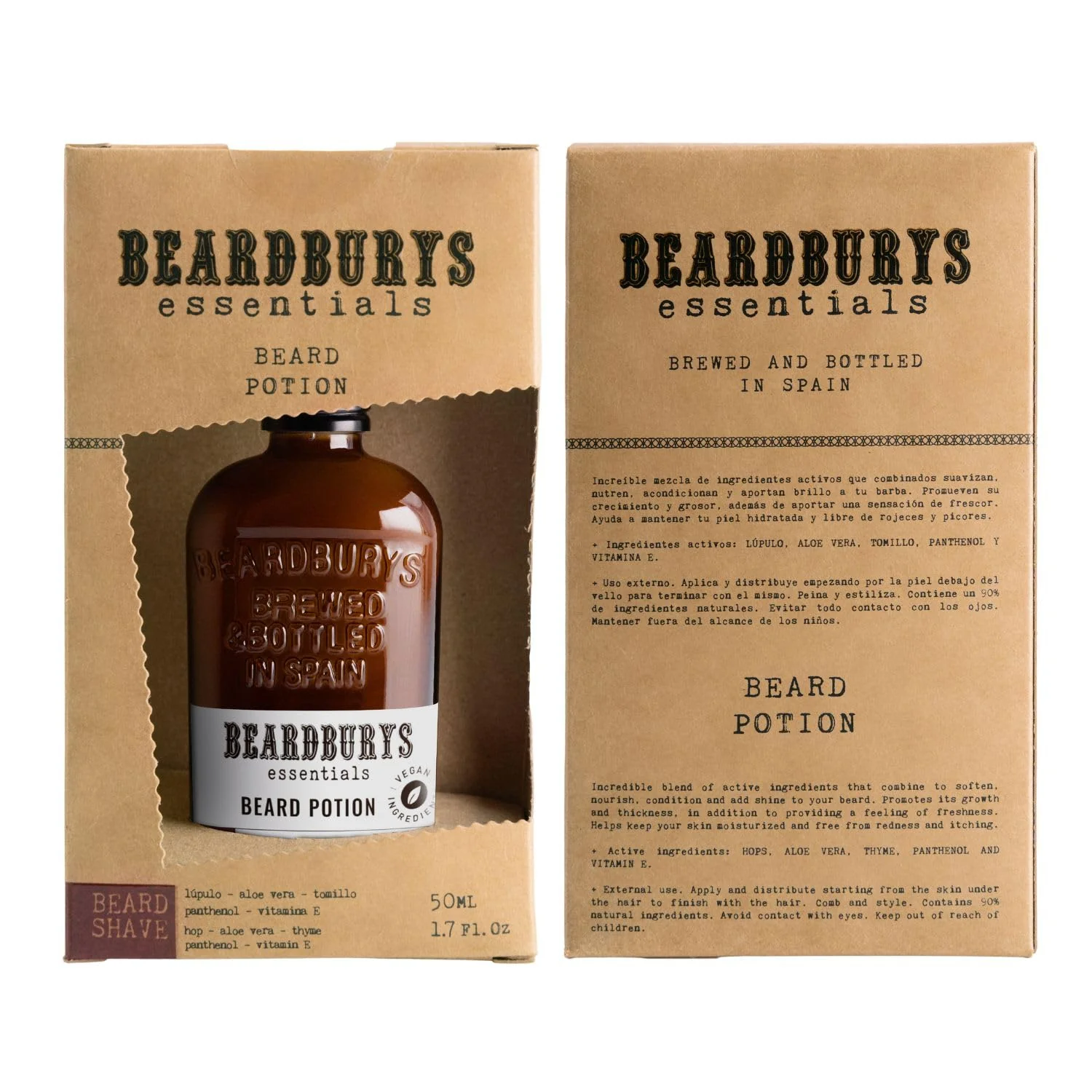 Beardburys Essentials Bart Trank | Herren -Gesichtsfeuchtigkeitscreme Für Den Bart. Erzeugen Sie Erz - Image 2