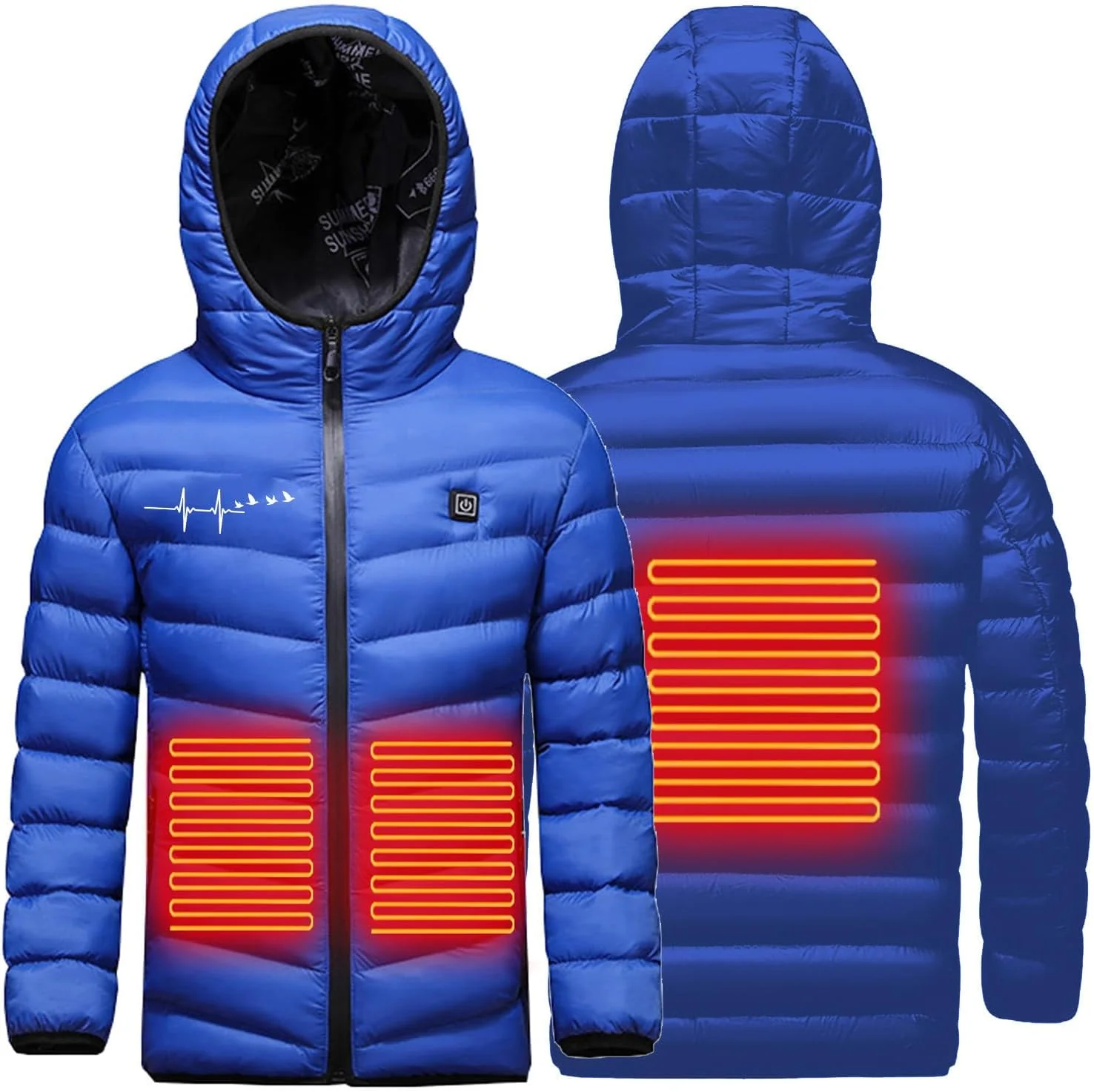 Beheizte Jacke Kinder Heizjacke Beheizbare Jacke mit Kapuze, Warme Jacke Heizjacke mit 3 Heizstufen, - Image 6
