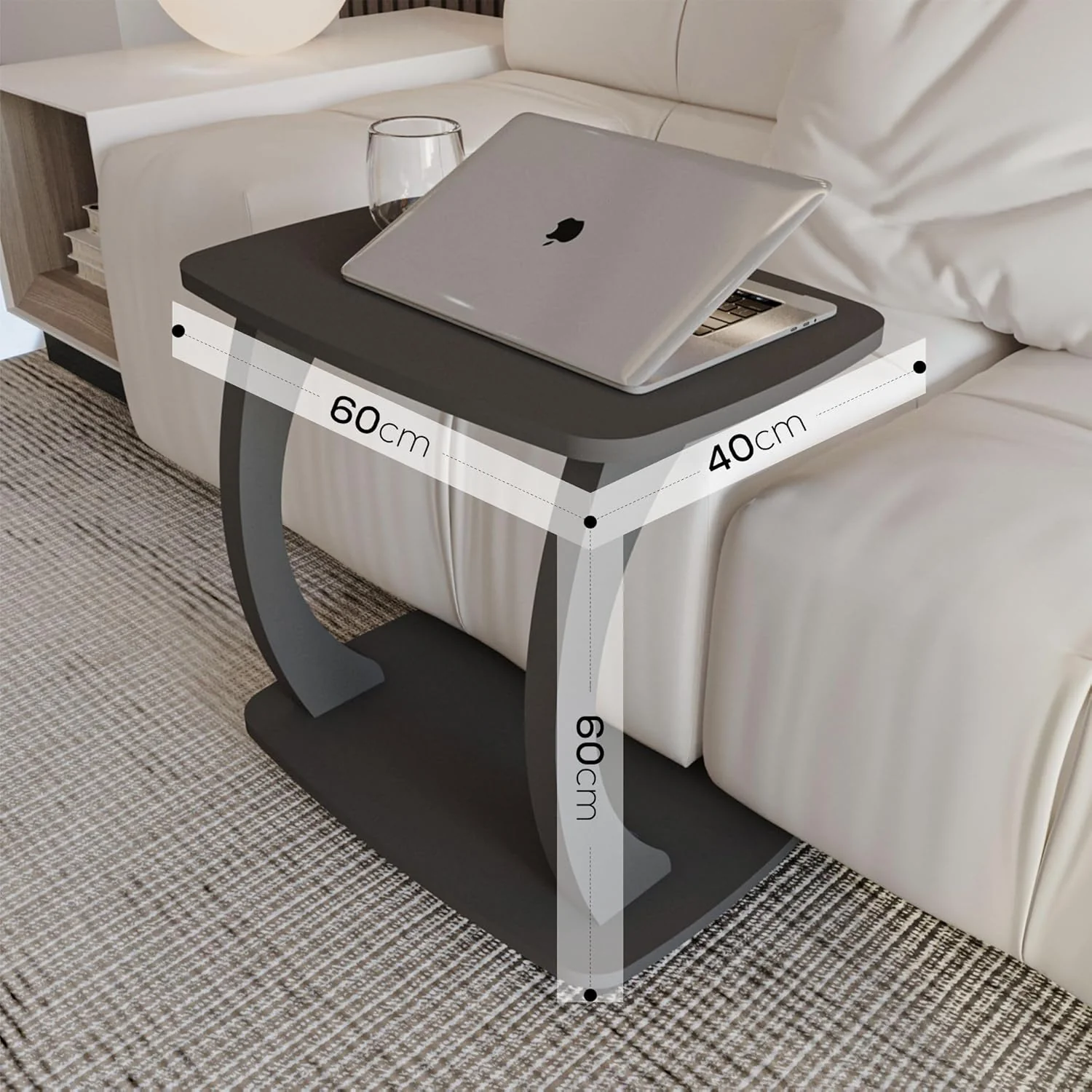 Beistelltisch Couch, mit Rollen, Laptoptisch für Couch, Kleiner Wohnzimmertisch, Sofatisch in stylis - Image 4