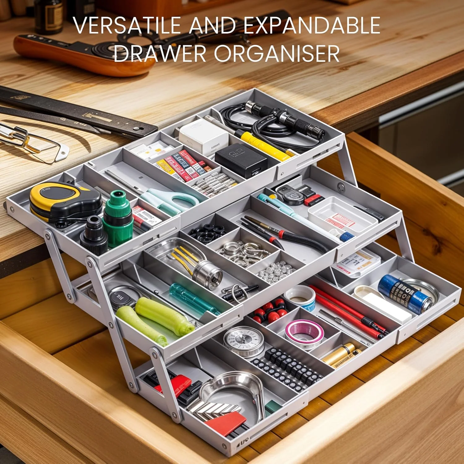 BELLE VOUS Erweiterbarer Schubladenorganizer - 3-stufiger Kommode Organizer für Make-up und Schmuck - Image 7