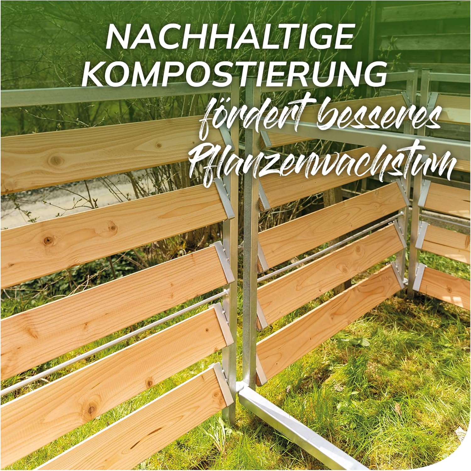 bellissa – Erweiterungsset Komposter für Garten 102x5.4x100 cm – Seitenteile & Verbindungsstreben in - Image 2