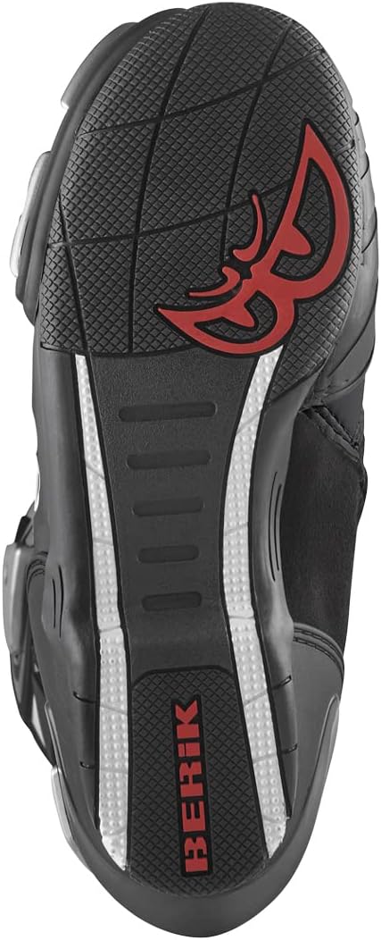 Berik Race-X EVO Motorradstiefel 42 EU Schwarz Weiss Grau, 42 EU Schwarz Weiss Grau - Image 6