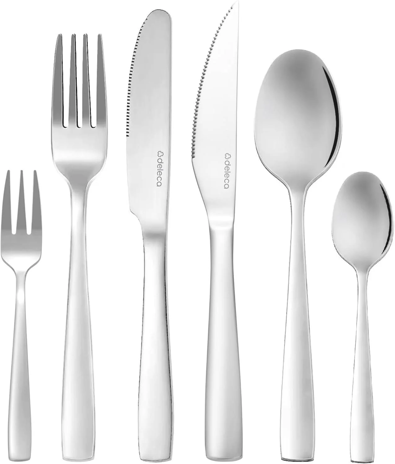 Besteckset 12 Personen, 72-teilig, Edelstahl 18/0 Silber, spülmaschinenfest und rostfrei, Tafelbeste - Image 7