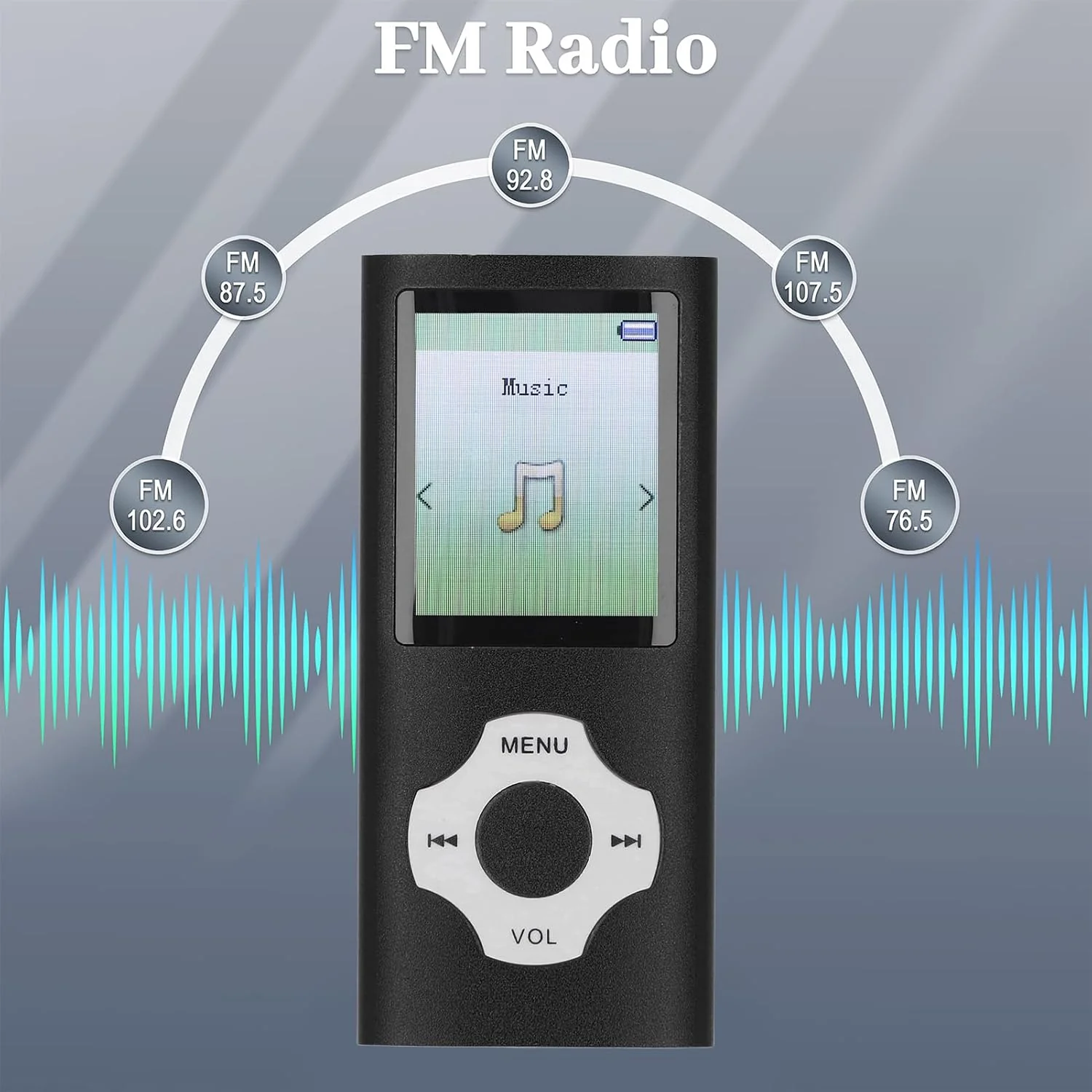 Bewinner MP3 -MP4 -Player mit Bluetooth und WiFi, Tragbarer Verlustfreier Sound MP3, HiFi Sound 1.8i - Image 5