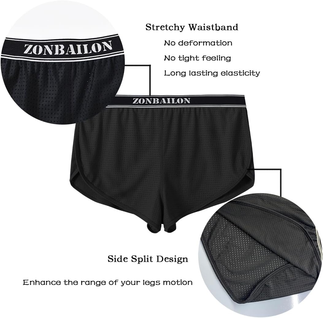 BIATWOWR Herren Transparent Sexy Boxershorts Männer Atmungsaktiv Bequem Unterhose Seitlichem Schlitz - Image 4