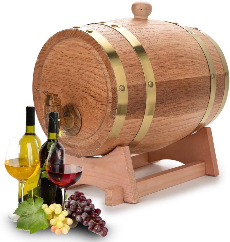 Bierspender aus Eichenholz, 3 l, mit Halterung für Whisky, Bourbon, Tequila und Wein - Image 2