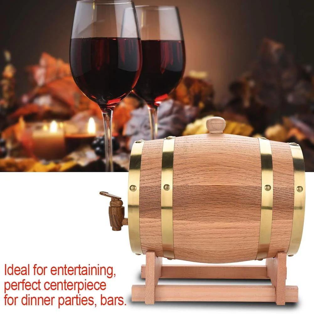 Bierspender aus Eichenholz, 3 l, mit Halterung für Whisky, Bourbon, Tequila und Wein - Image 5