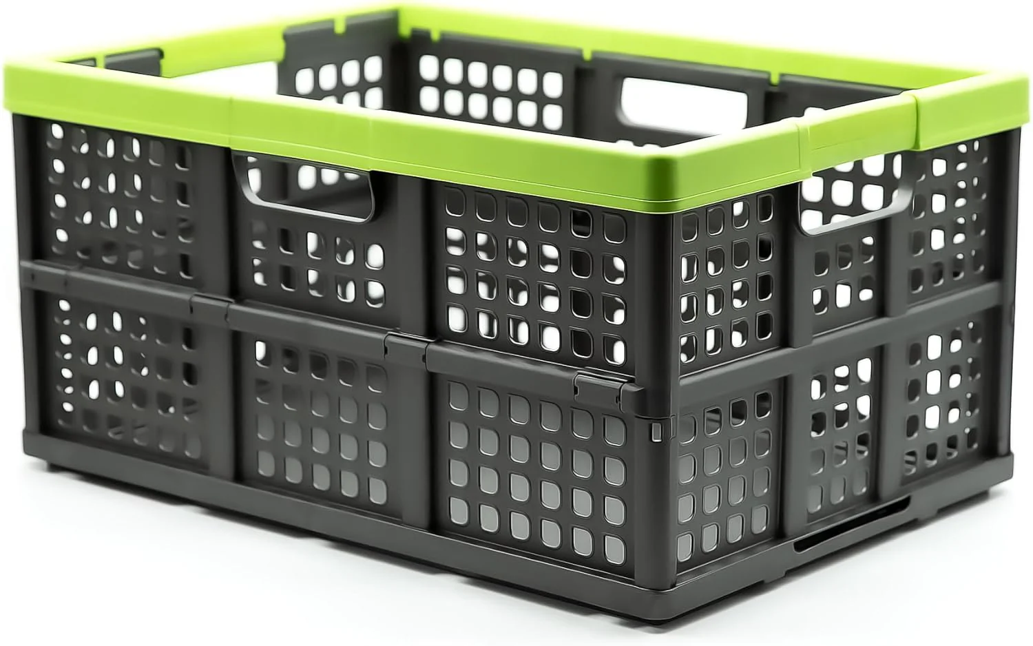 BigDean Klappbox faltbar & extrem stabil aus robustem Kunststoff in Anthrazit – Klappkorb ideal für - Image 7