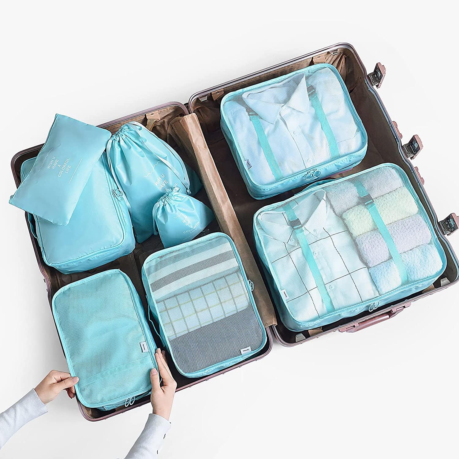 BillyBath Organizer set, Packing Cubes Kleidertaschen Schuhbeutel Reiseorganizer Packwürfel Kosmetik - Image 2