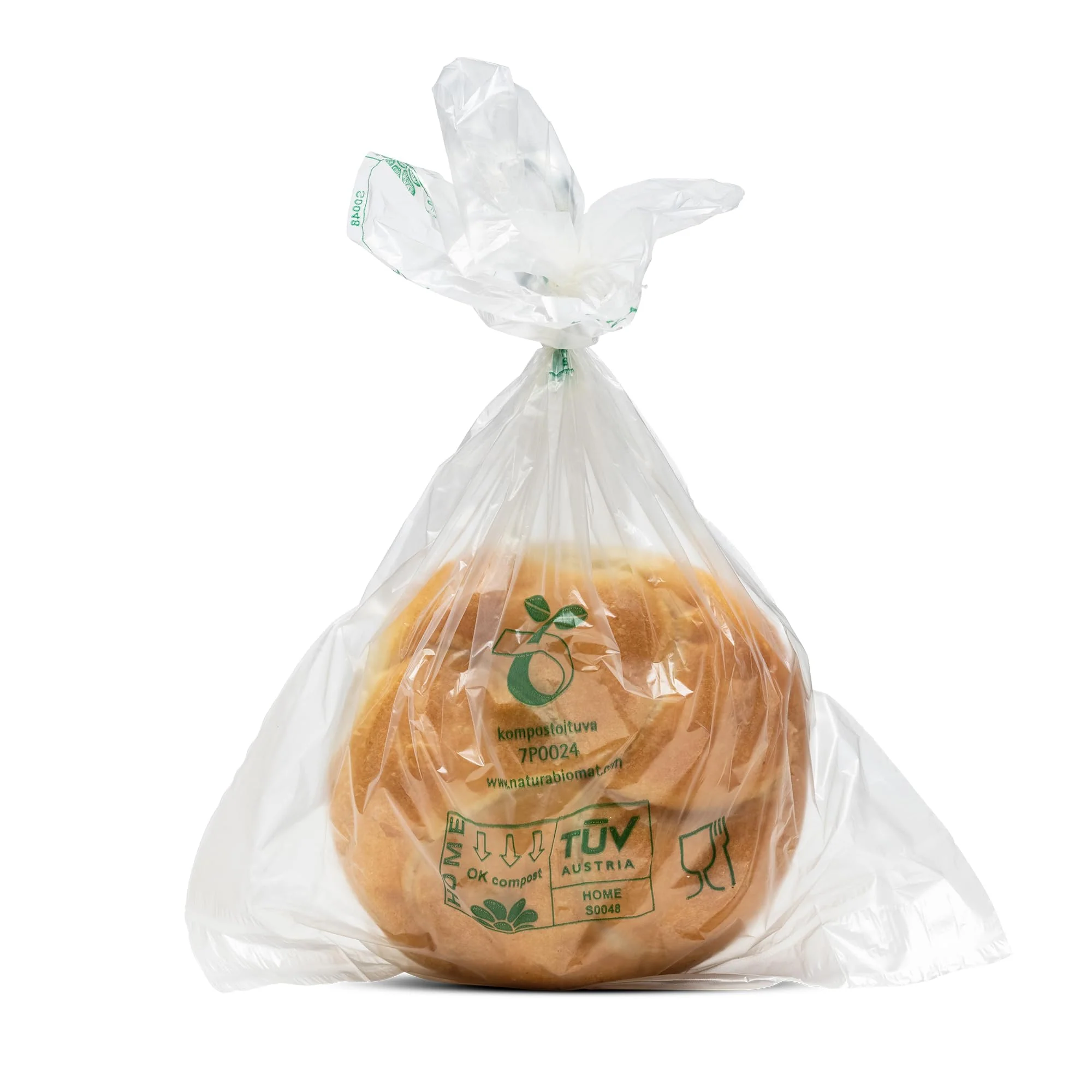 bioMat Kompostierbare Frischhaltebeutel 6l, 60 Stk. Gefrierbeutel, Premium-Qualität, Klimaneutral, M