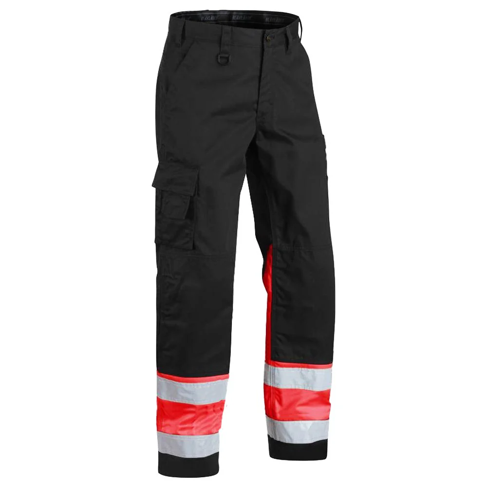 Blaklader 15641811 Hose mit hoher Sichtbarkeit, schwarz/rot, grootte C44 C44 Black / High Vis Red, C