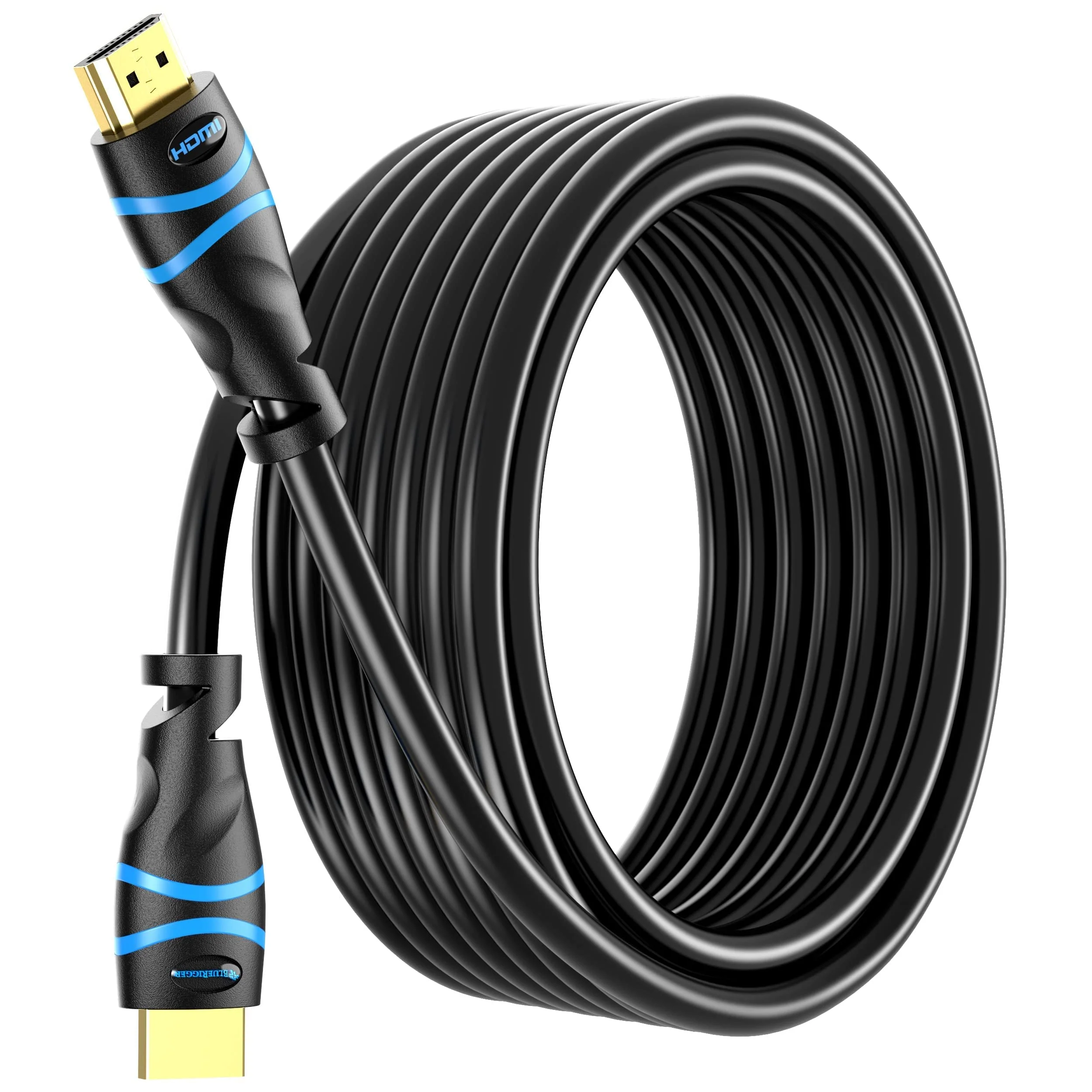 BlueRigger Hochgeschwindigkeits-HDMI-Kabel für die Wand, CL3, unterstützt 4 K, Ultra HD, 3D, 1080 p,