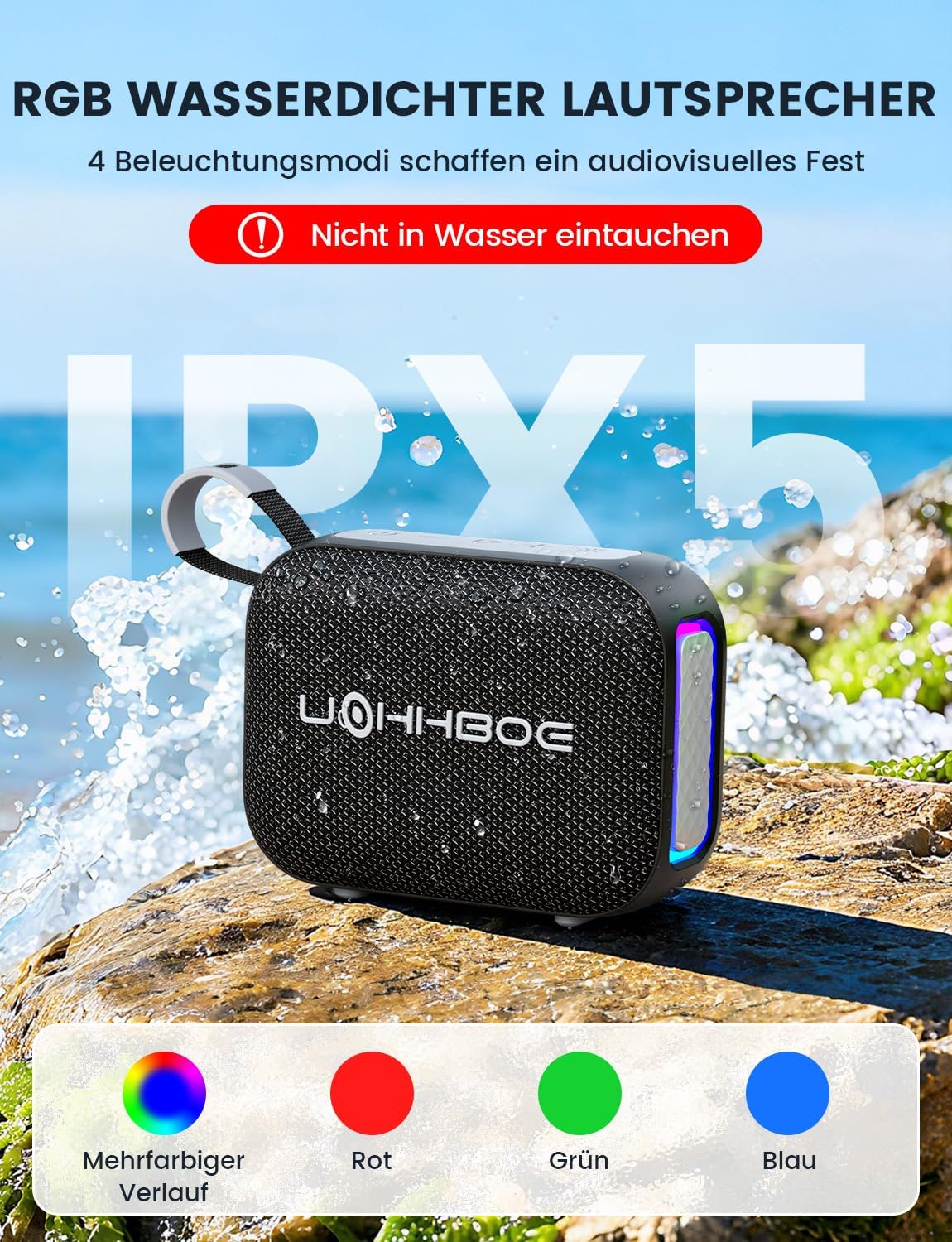 Bluetooth Lautsprecher Tragbare Musikbox Bluetooth 6.0 Geschenke für Männer Frauen mit 24 Std. Spiel - Image 6