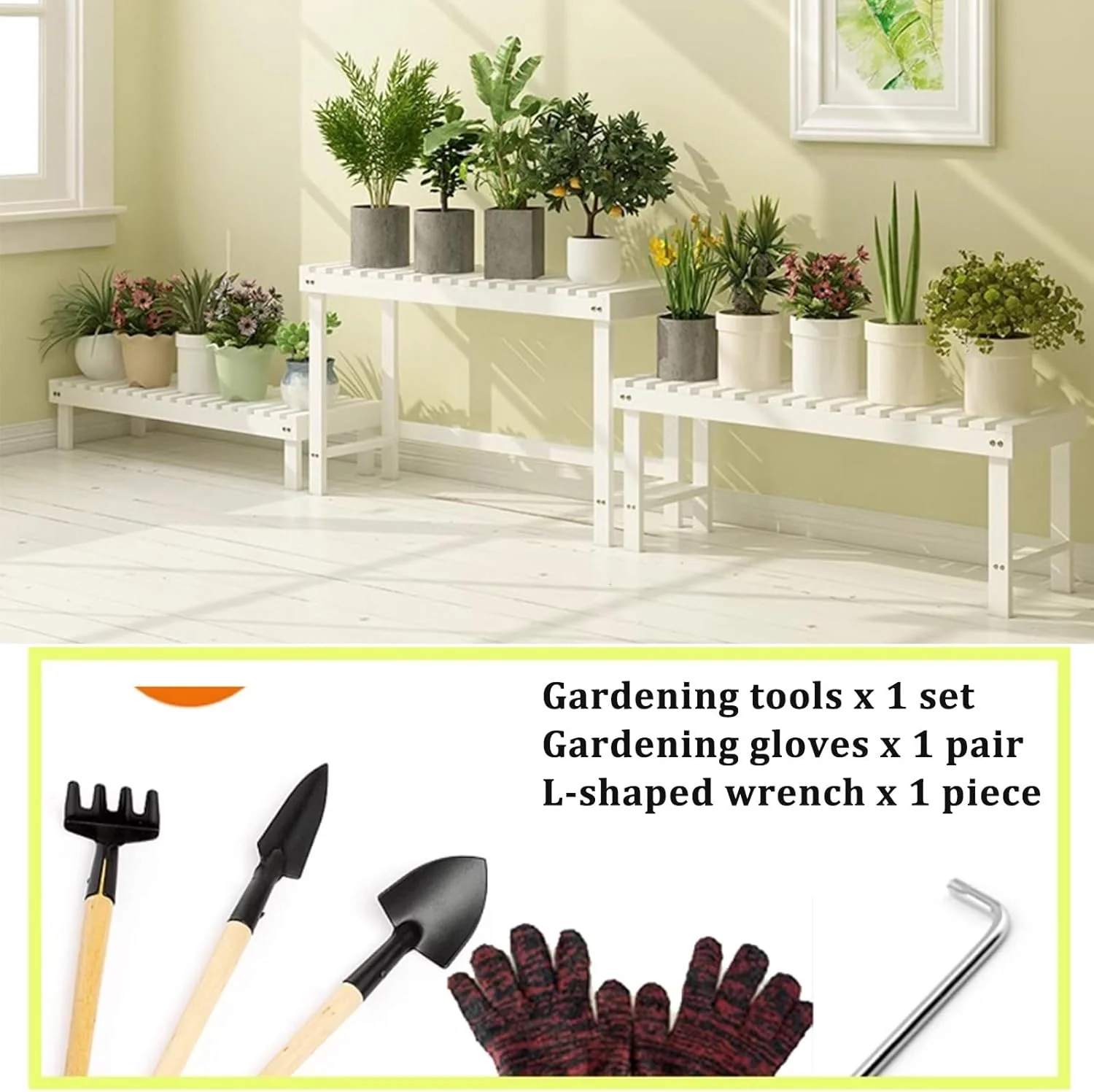 Blumenständer Aus Holz Mehrstöckiges Pflanzenregal Für Innen Balkon-Pflanzenständer Sukkulentenhalte - Image 5