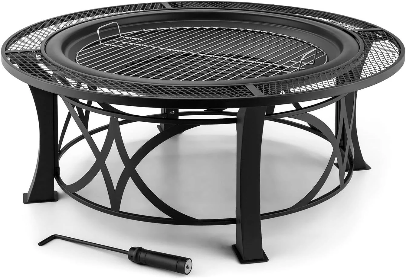 Blumfeldt 2-in-1 Feuerschale - Ø 75 cm Grill, Schalengrill, Feuerstelle, Funkenschutz, brünierter St - Image 5