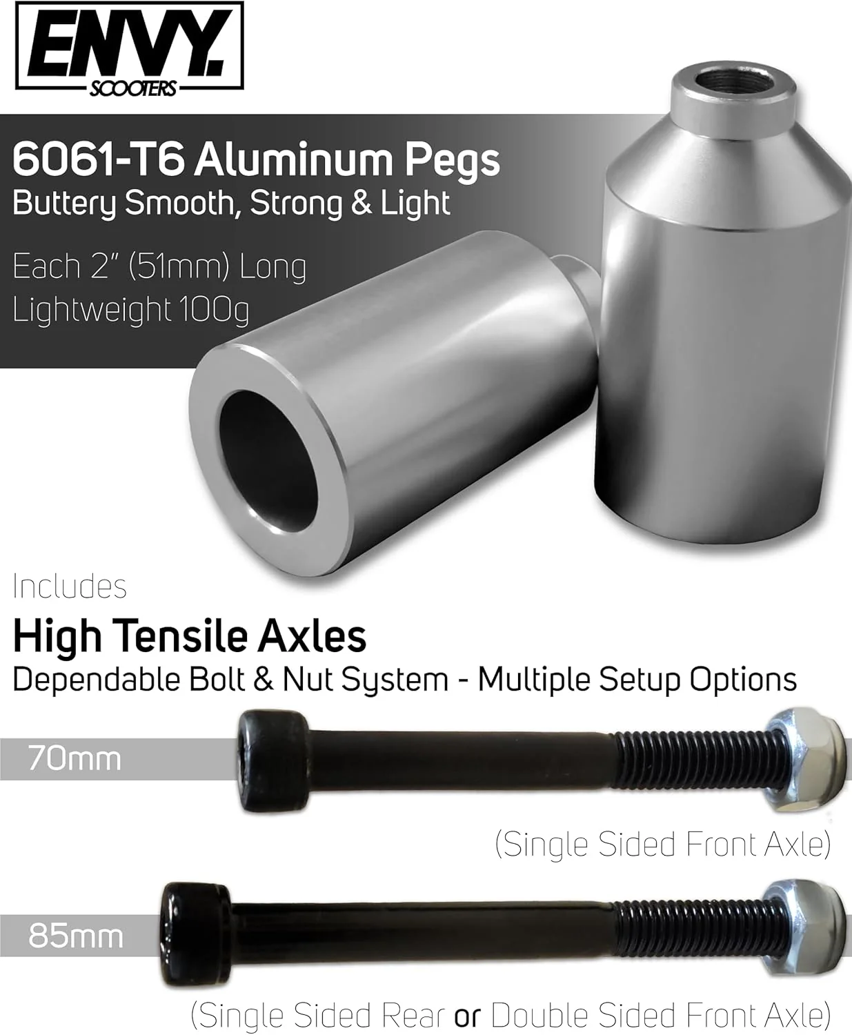 Blunt Scooter Freestyle Pegs Blunt Pegs Alu Silver - Image 4