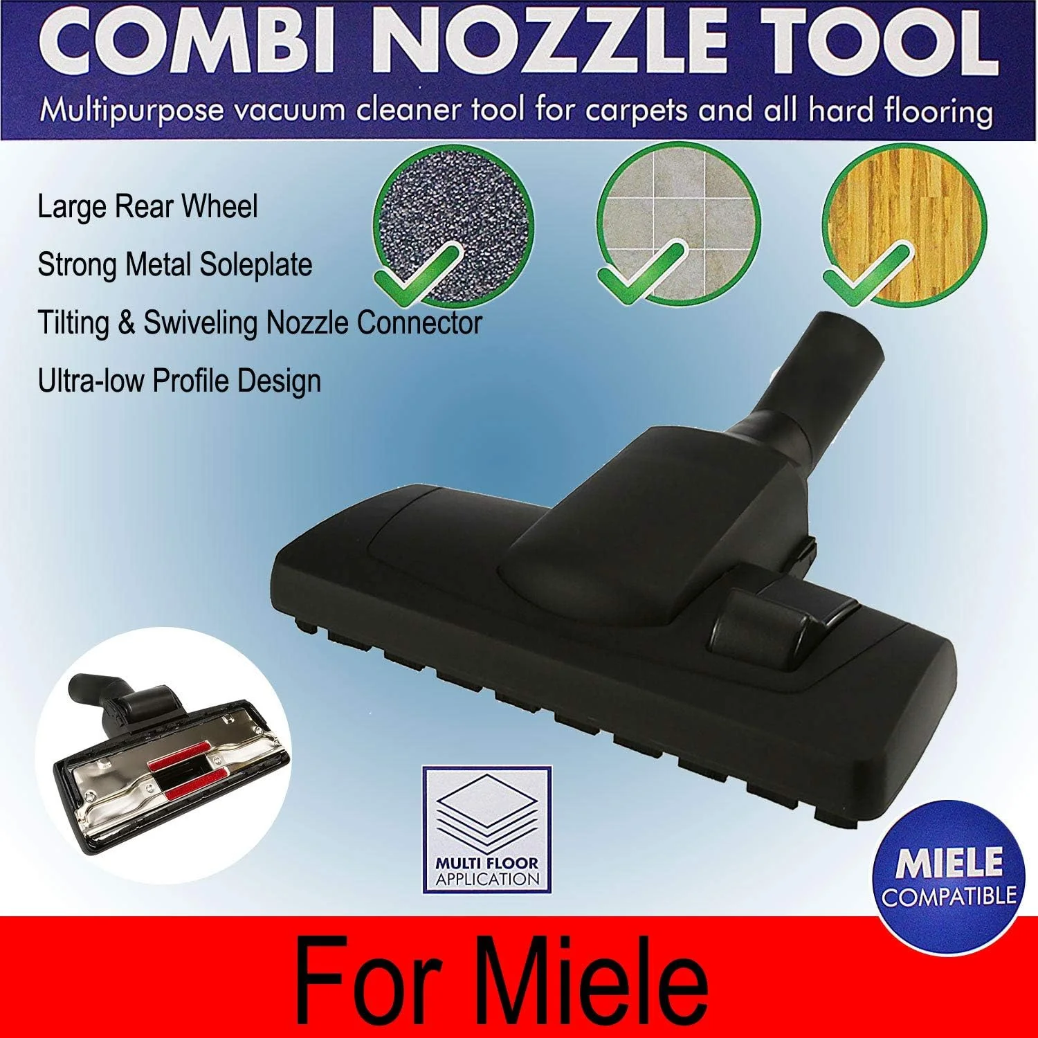 Bodendüse Kombidüse für Miele S371, S381, S771, S772, Tango S4 S5 S6 S8 Tango Plus Comfort, S251i, S - Image 6