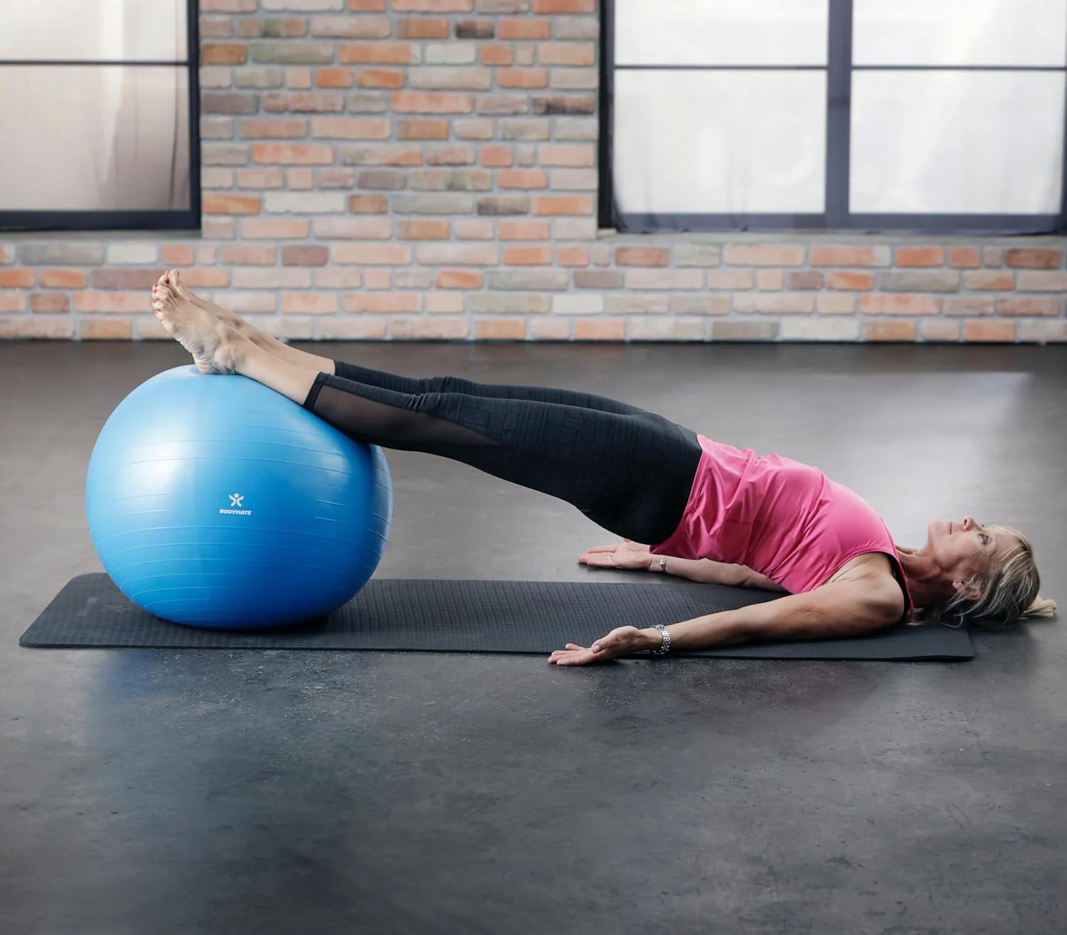 BODYMATE Gymnastikball Sitzball Trainingsball mit GRATIS E-Book inkl. Luft-Pumpe, Ball für Fitness, - Image 7