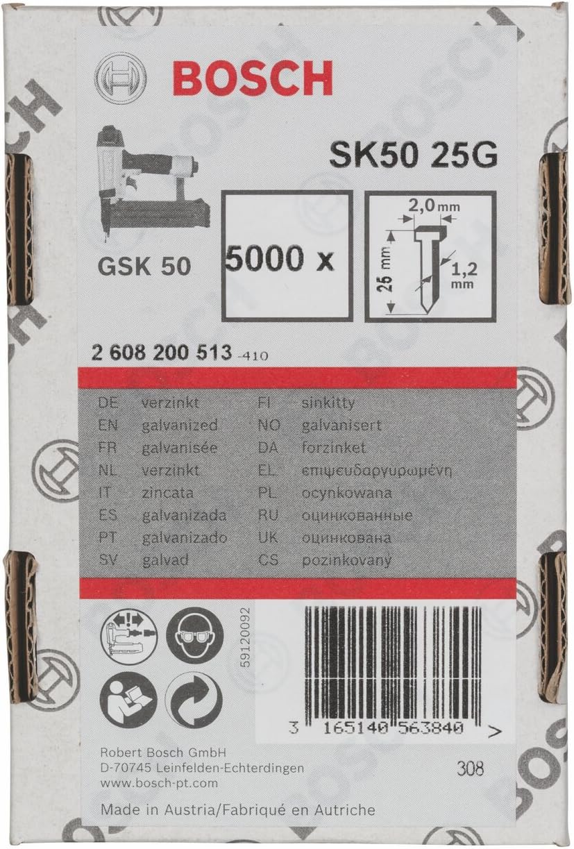 Bosch 5000x Stauchkopfnagel, 1.2/18g (25 mm, Kompatibel mit GNH 18V-50 M Professional, Zubehör für N - Image 2