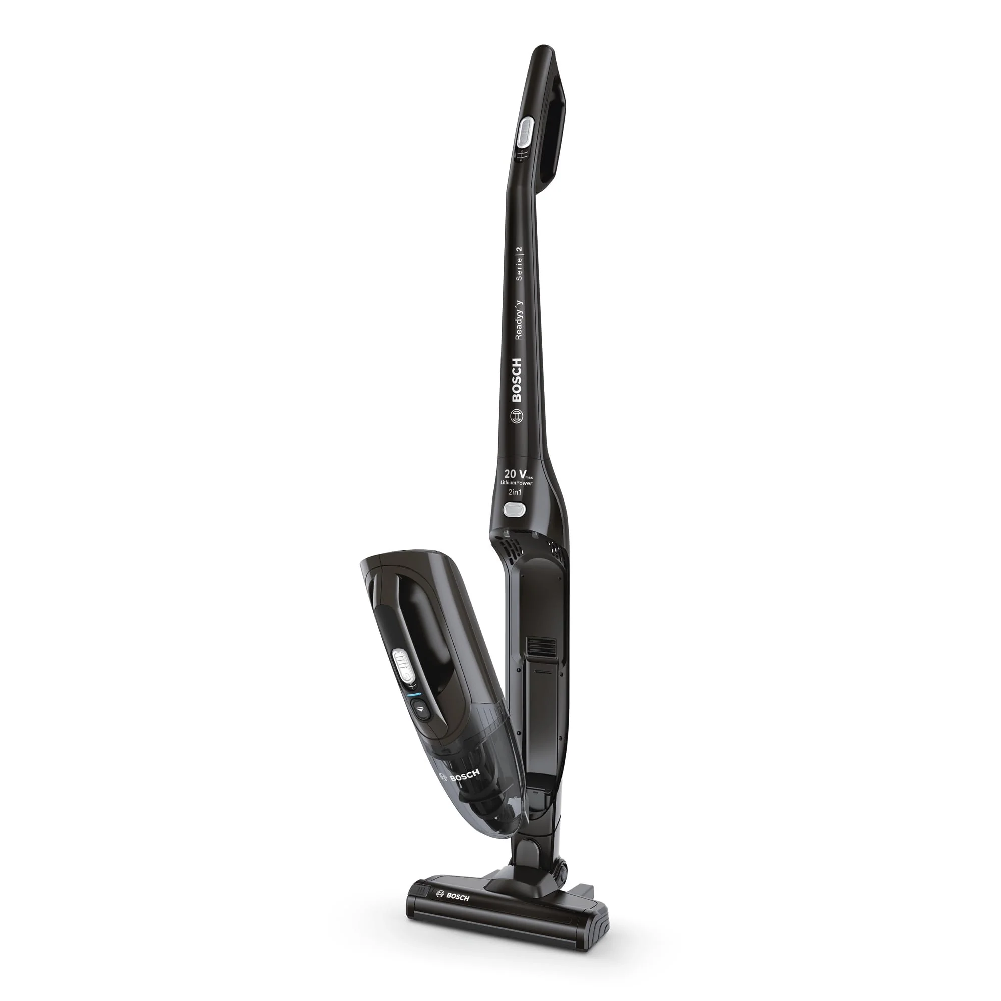 Bosch Akku-Staubsauger Readyy'y 2in1 Serie 2, 20Vmax, kabellos, beutellos, abnehmbares Handgerät, ho