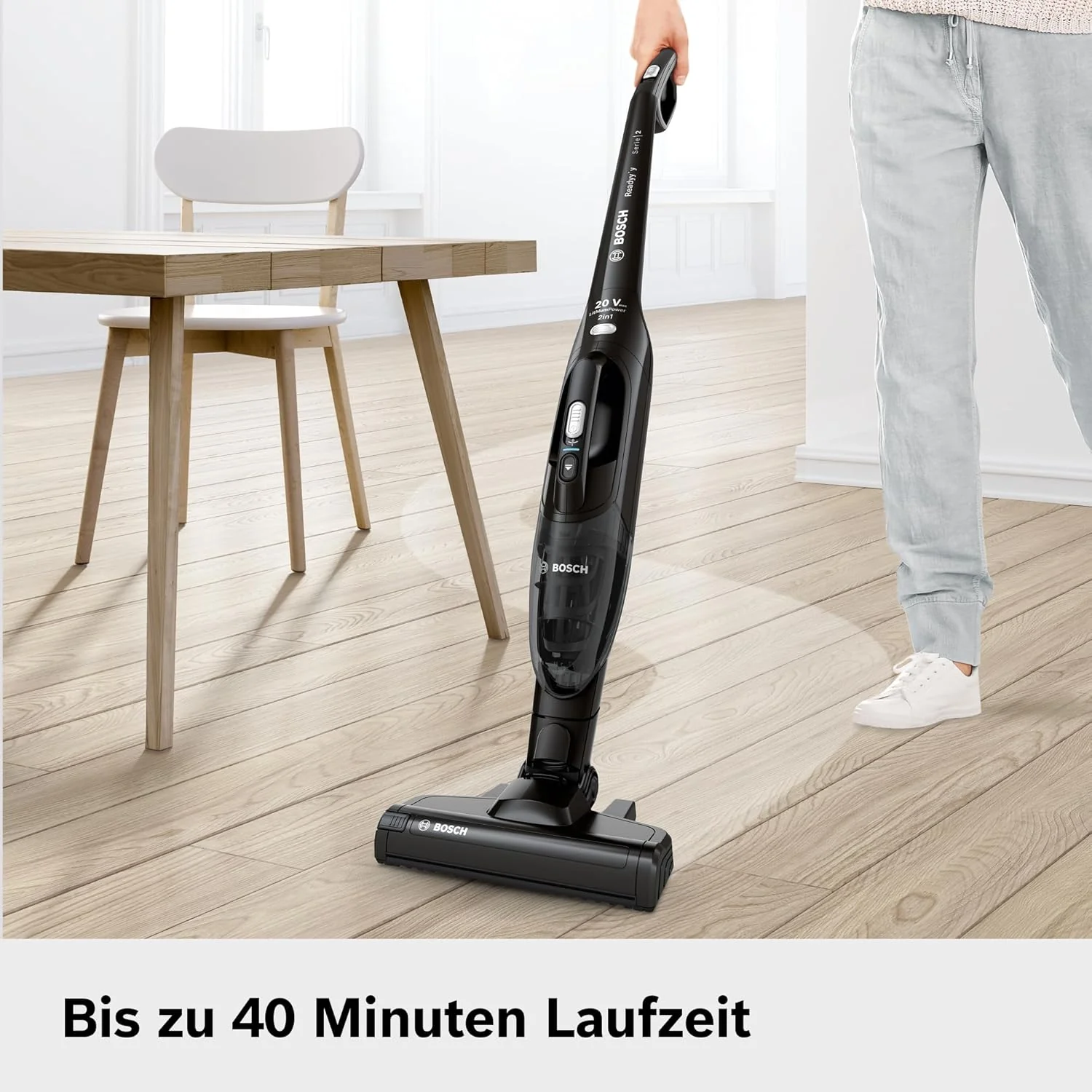 Bosch Akku-Staubsauger Readyy'y 2in1 Serie 2, 20Vmax, kabellos, beutellos, abnehmbares Handgerät, ho - Image 6