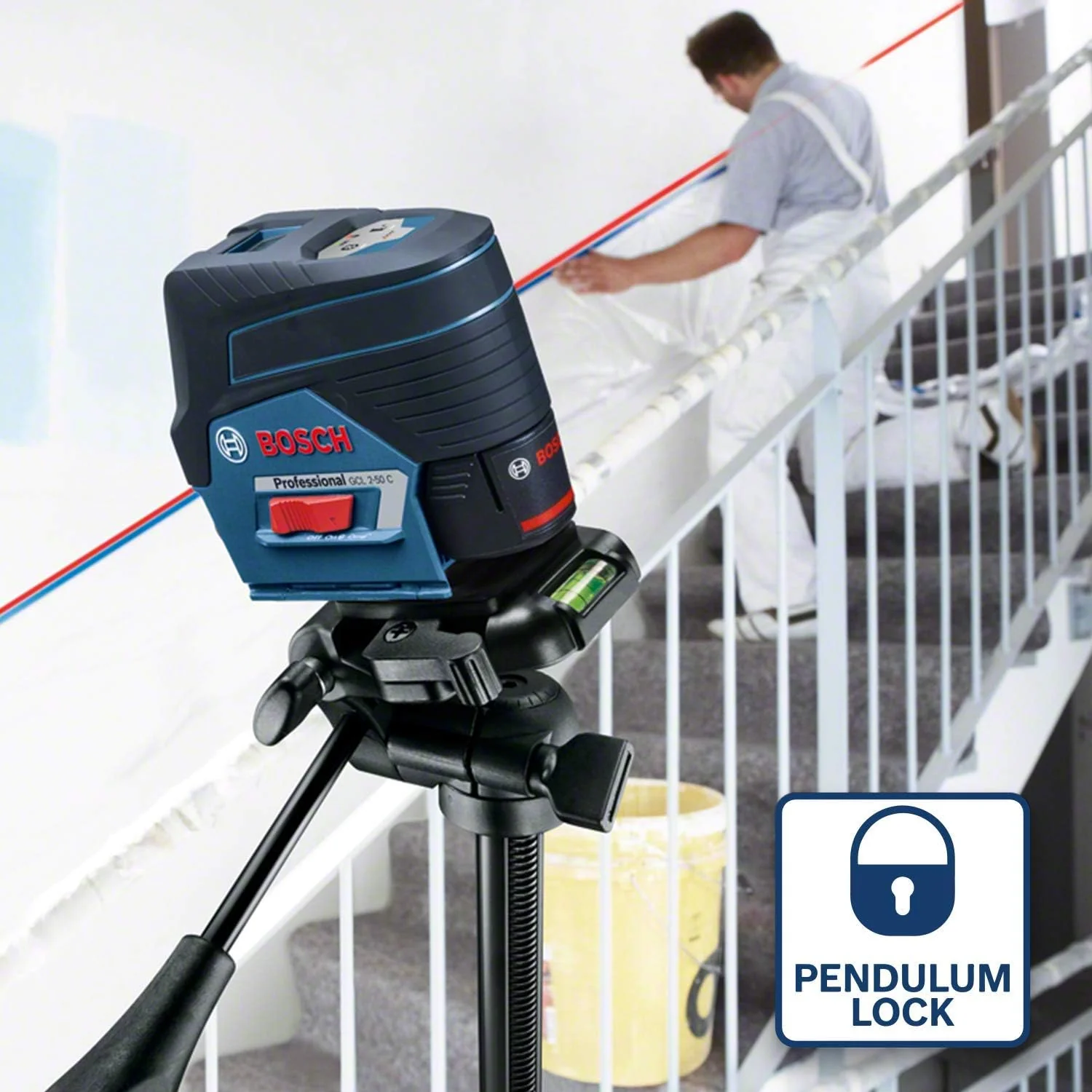 Bosch Professional Linienlaser GCL 2-50 C (roter Laser, Innenbereich, mit App-Funktion und Halterung - Image 3