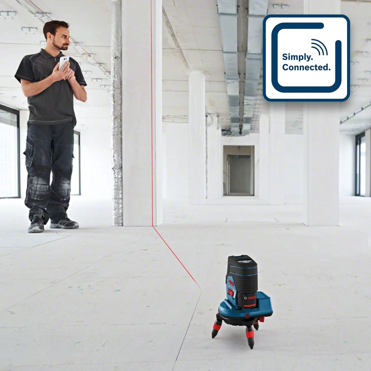 Bosch Professional Linienlaser GCL 2-50 C (roter Laser, Innenbereich, mit App-Funktion und Halterung - Image 5