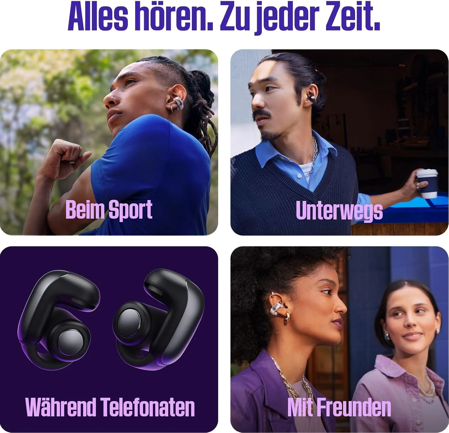 Bose Ultra Open Earbuds mit Bluetooth und OpenAudio Technologie, Clip On Kopfhörer, kabellose Open E - Image 5