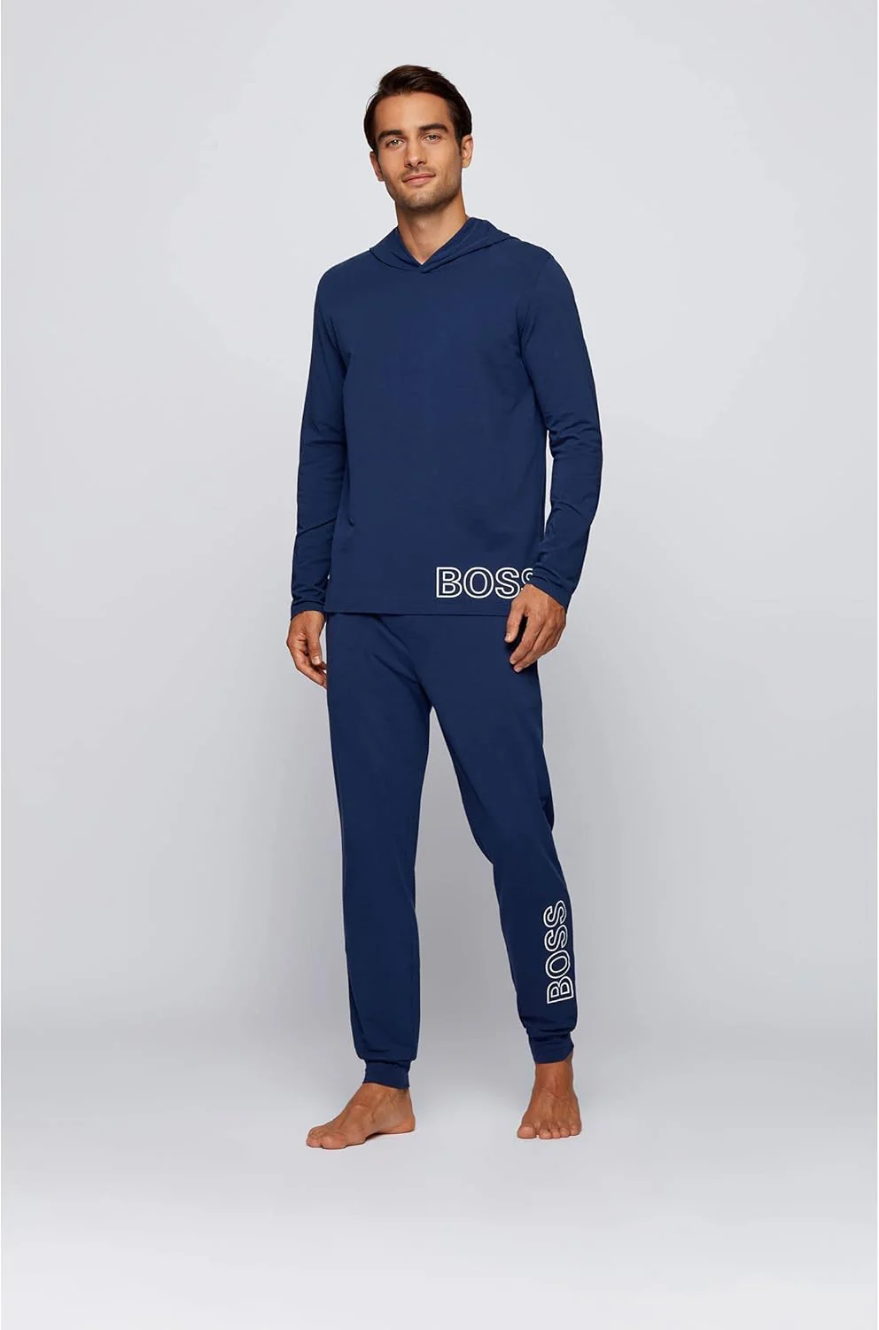 BOSS Hugo Herren Kapuzensweatshirt Freizeitshirt Identity LS-Shirt XXL Medium Blue424, XXL Medium Bl - Image 3