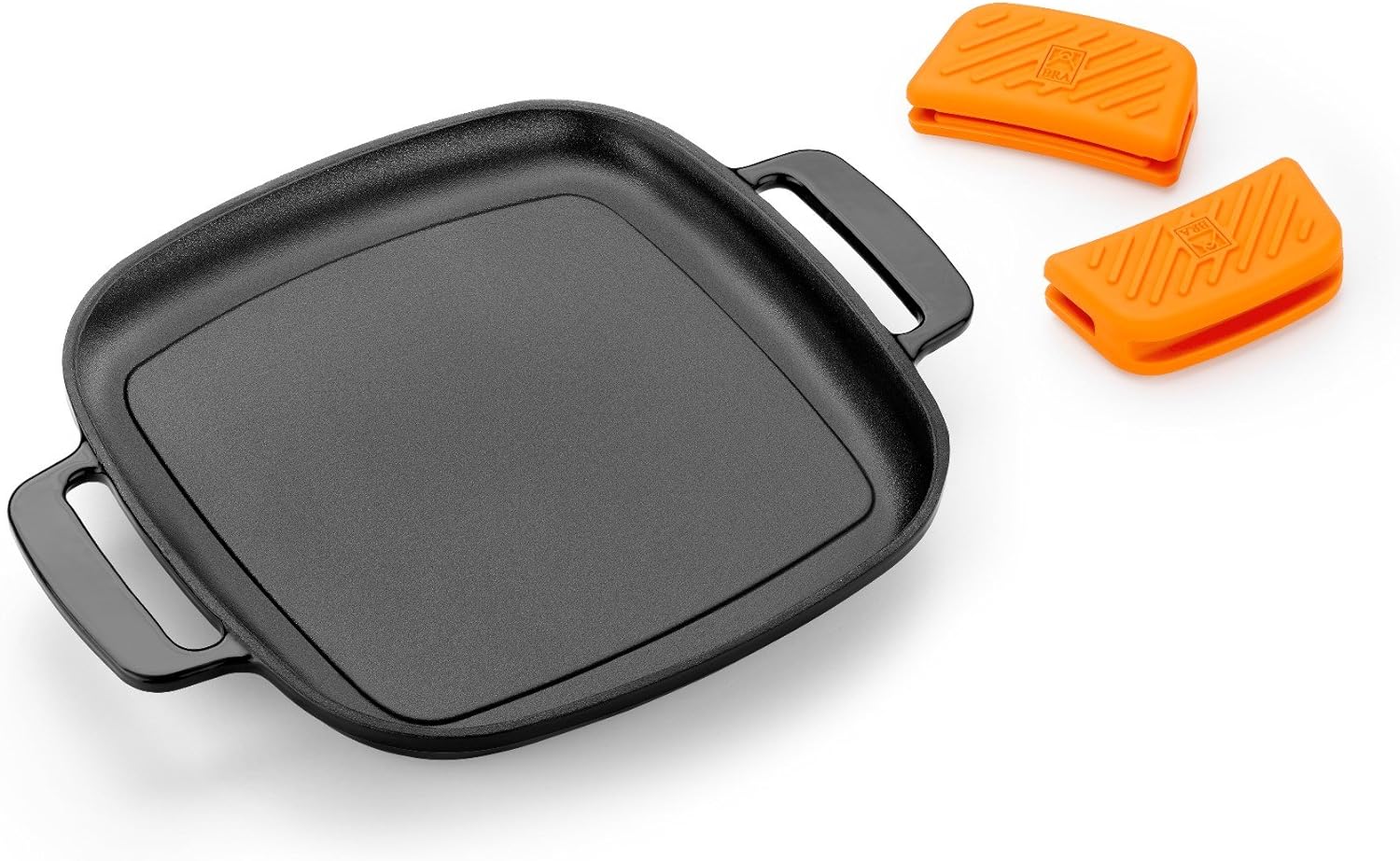BRA Effektives Eisen Quadratischer Grillrost, hergestellt aus Gusseisen ESM, Metall, grau, 24 cm Qua - Image 4