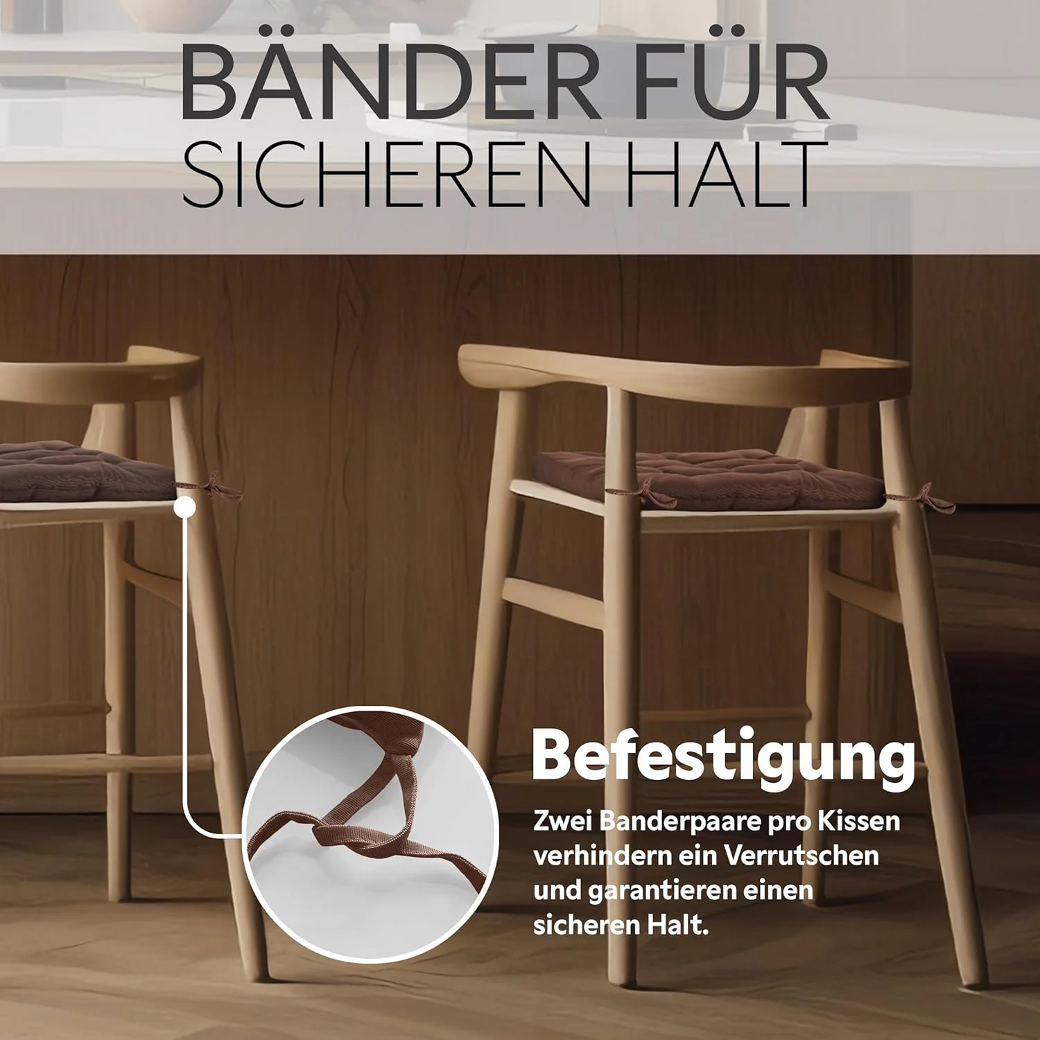 Brandsseller Sitzkissen Dekokissen Stuhlkissen Zierkissen Gartenkissen - 9er Steppung- in Verschiede - Image 4