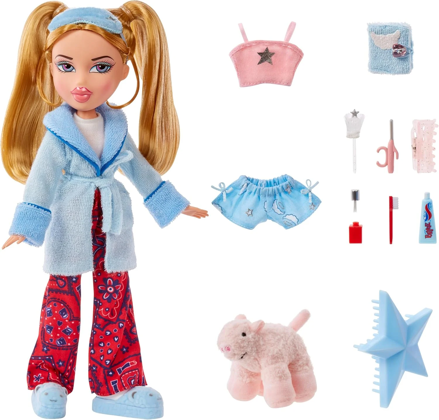 Bratz Slumber Party - Cloe Modepuppe - Mit 2 Pyjama-Garnituren, Plüschtier und Accessoires - Für Kin - Image 2